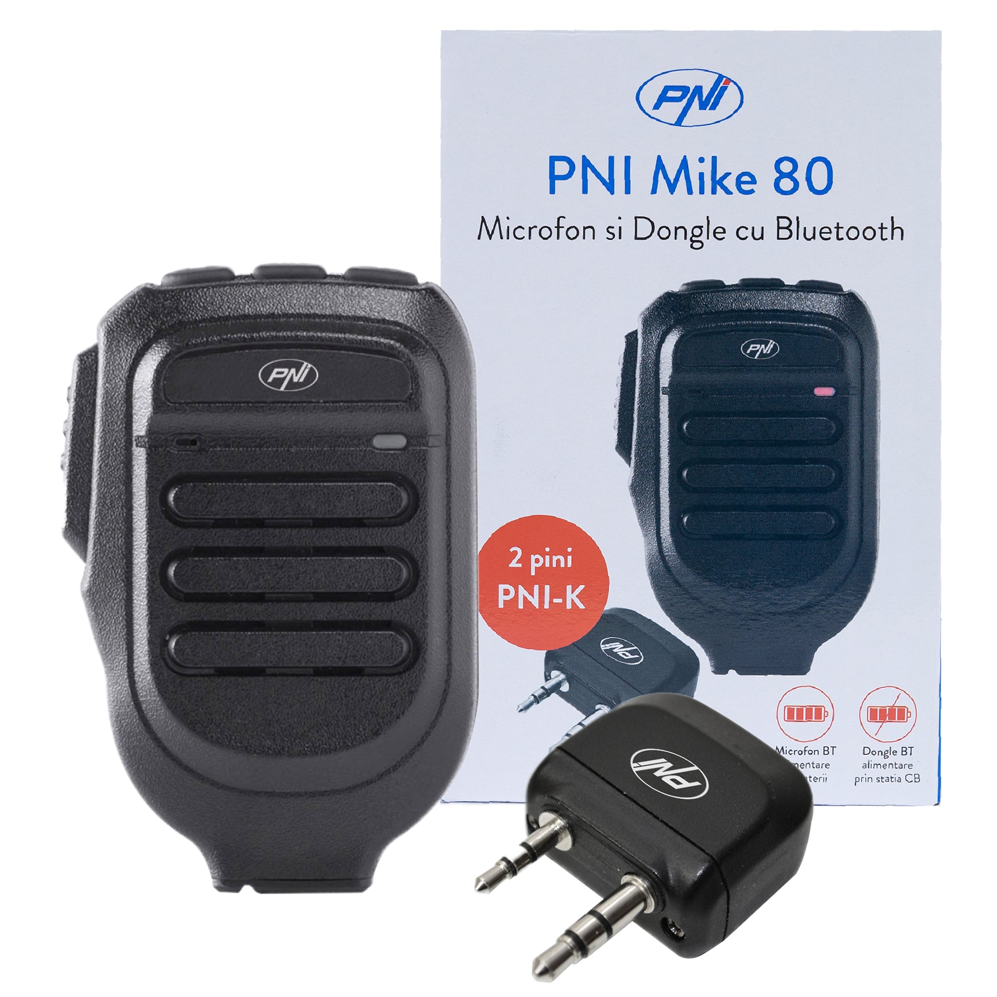 Microfon si Dongle cu Bluetooth PNI Mike 80, dual channel, compatibil cu PNI HP 8001L
