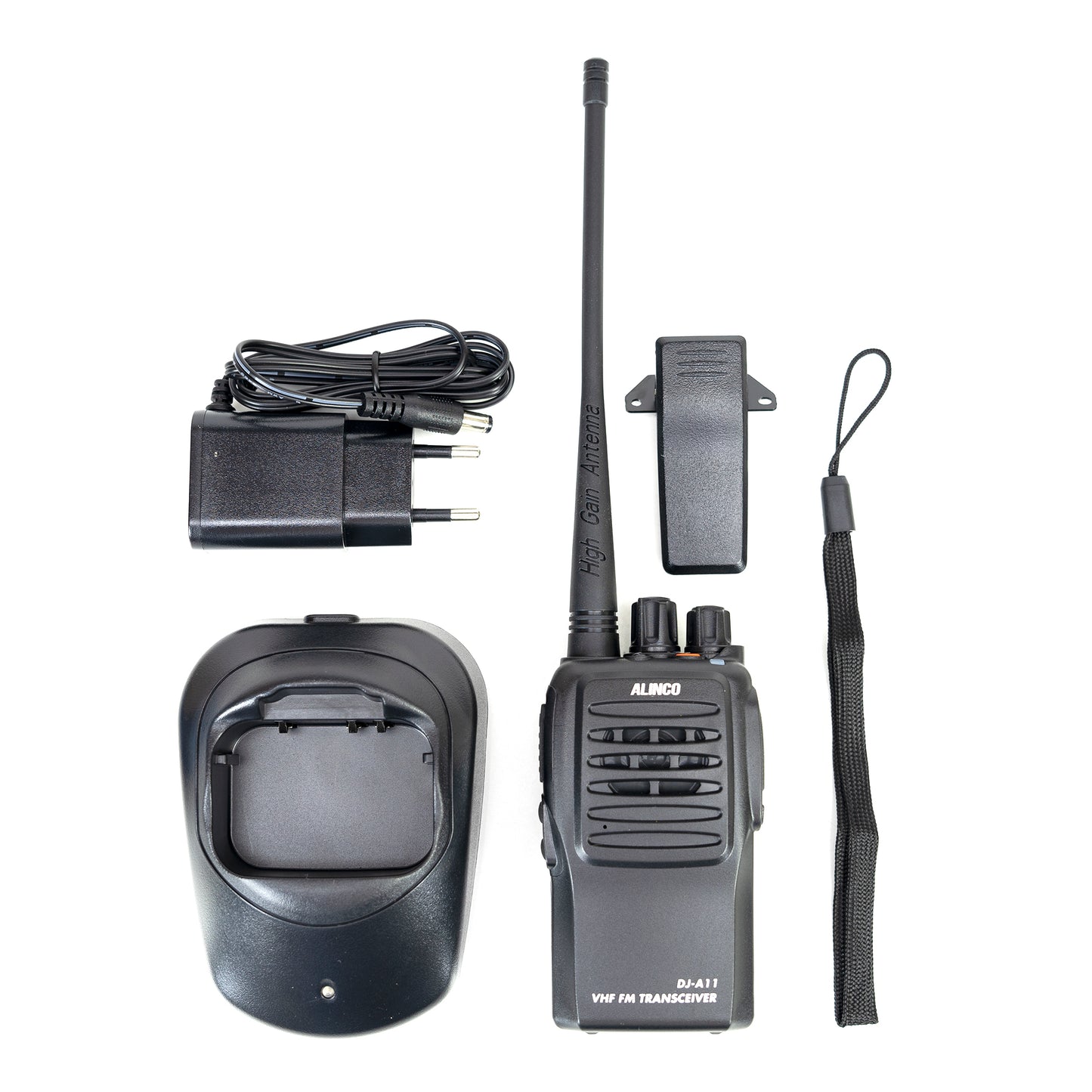 Statie radio VHF portabila PNI Alinco DJ-A-11-E, 136-174 MHz, VOX, Squelch, Compander, acumulator 1500mAh, CTCSS/DCS