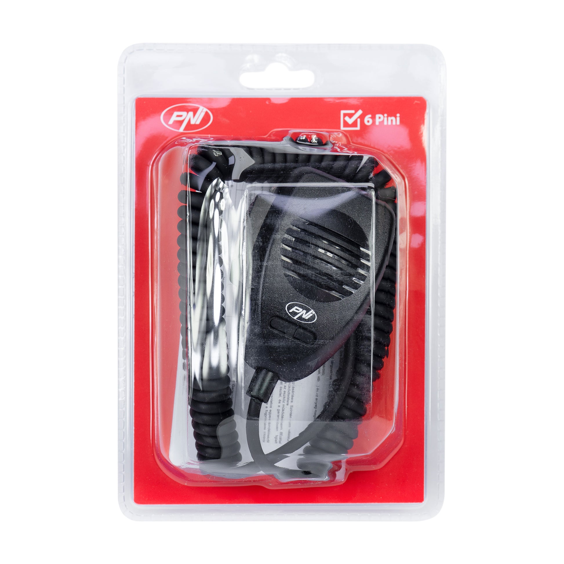 Microfon PNI CDS06 tip condenser cu 6 pini pentru statie radio CB, compatibil cu statii CB President, Midland, Albrecht