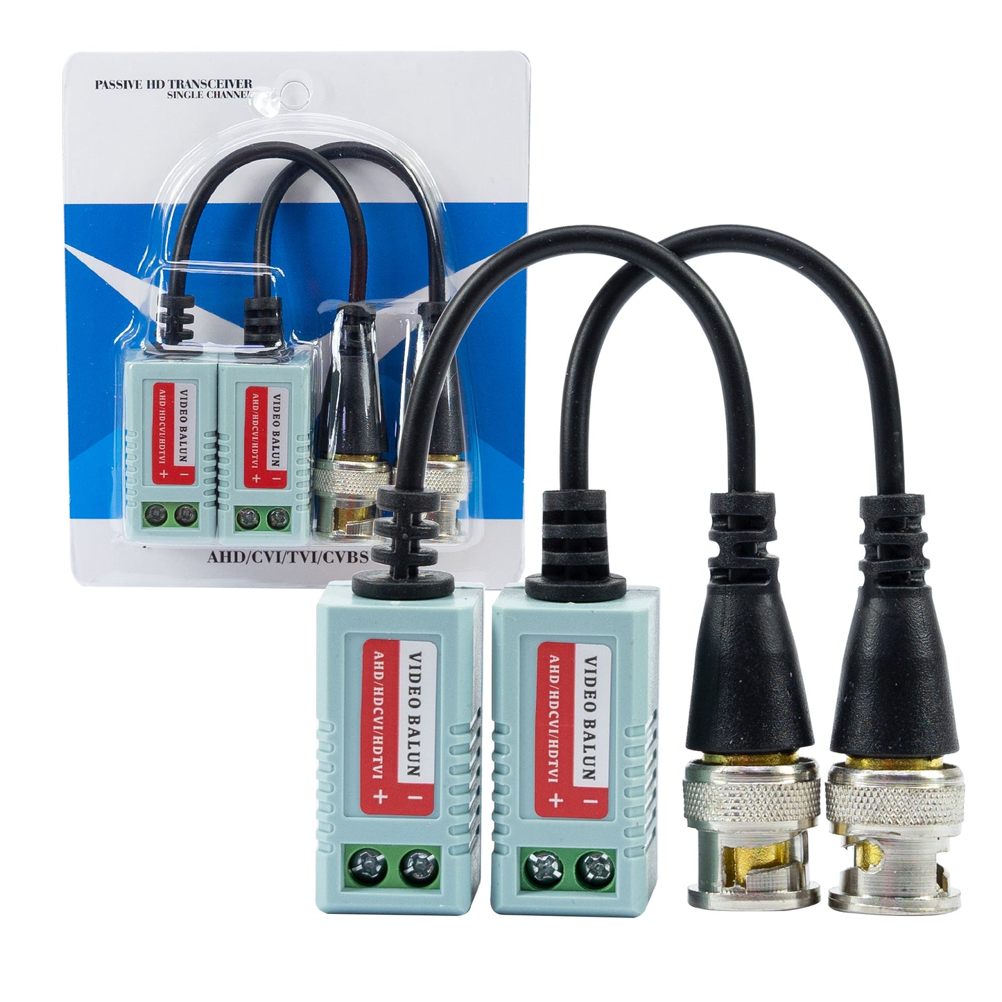 Set 2 Adaptori CCTV PNI 201C Video Balun Pasiv BNC pe fir 600m pt. cablu CAT5