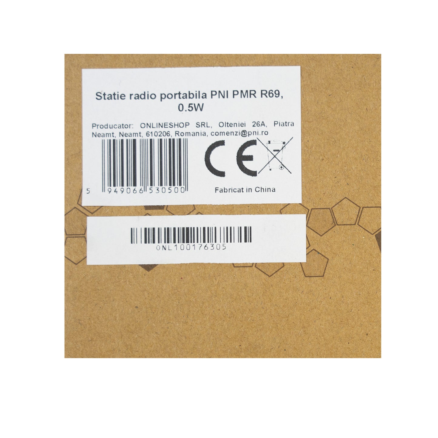 Statie radio portabila PNI PMR R69, 0.5W, Scan, TOT, BCL, Squelch, 16 canale PMR446, acumulator 2800mAh
