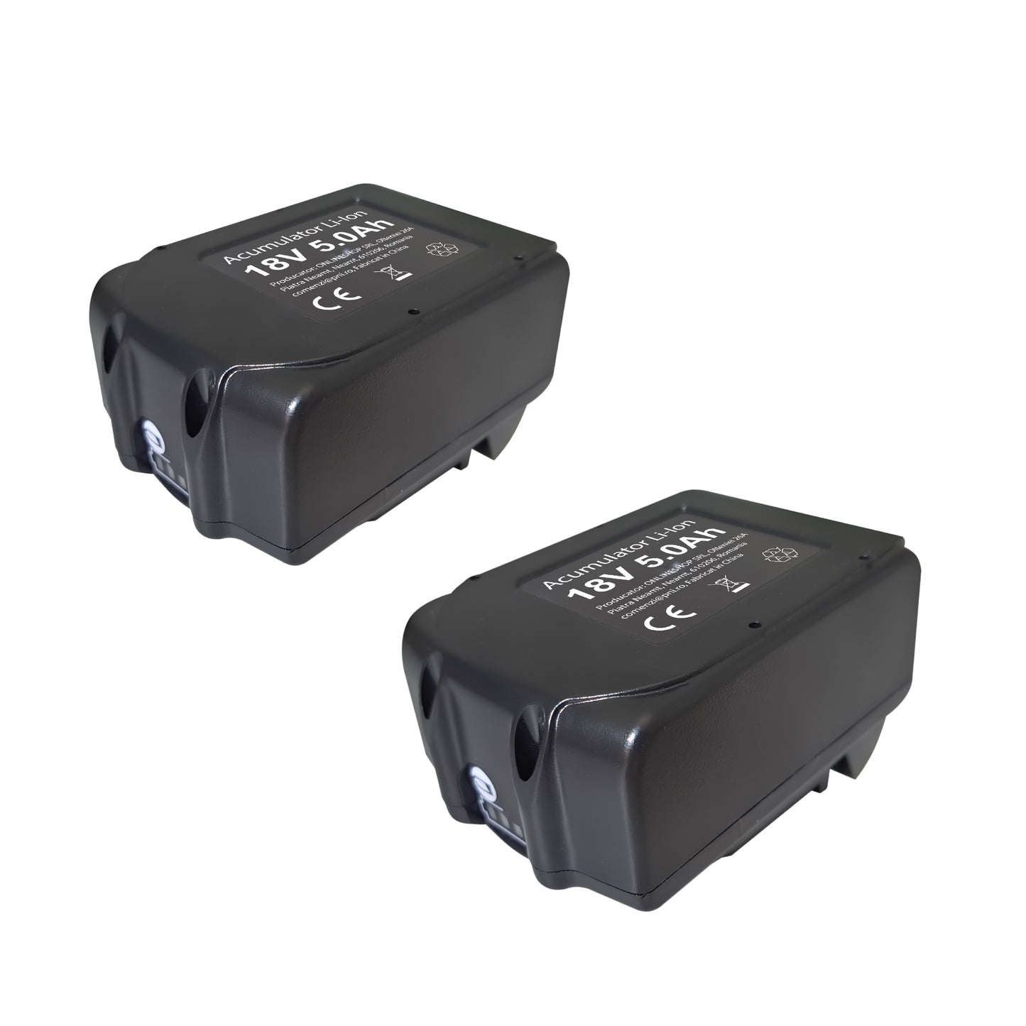 Kit incarcator dublu cu acumulatori PNI DCH218, cu doua porturi USB, include 2 acumulatori 18V 5Ah