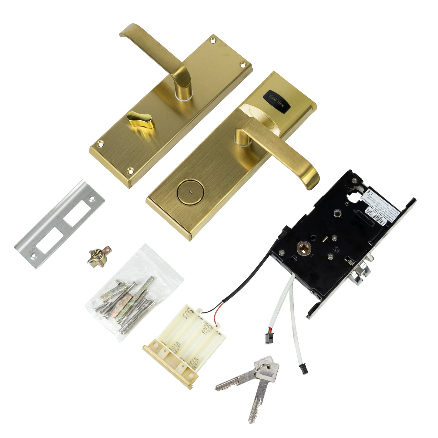Yala control acces hotelier PNI CH2000L Gold cu cititor de card deschidere pe partea stanga