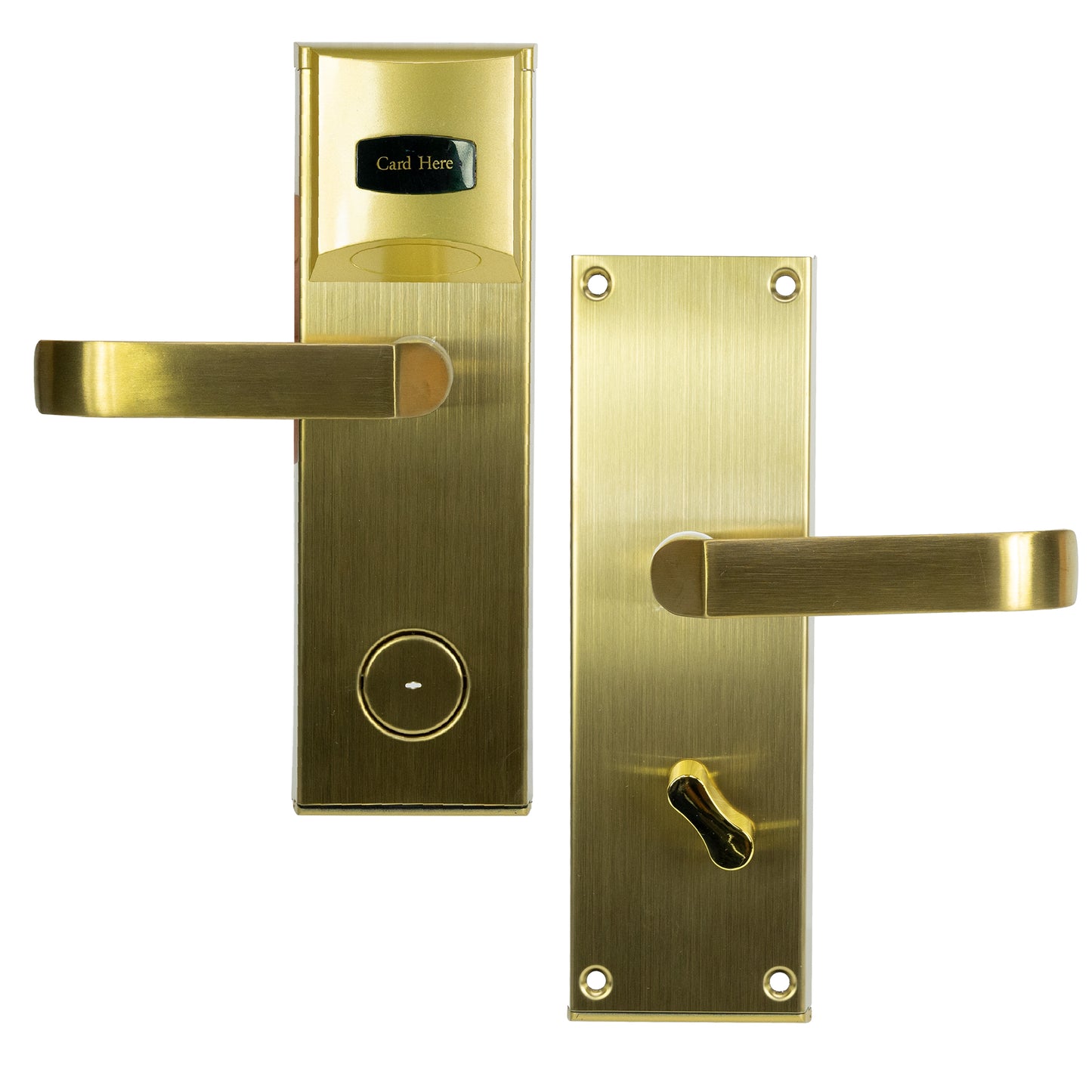 Yala control acces hotelier PNI CH2000L Gold cu cititor de card deschidere pe partea stanga