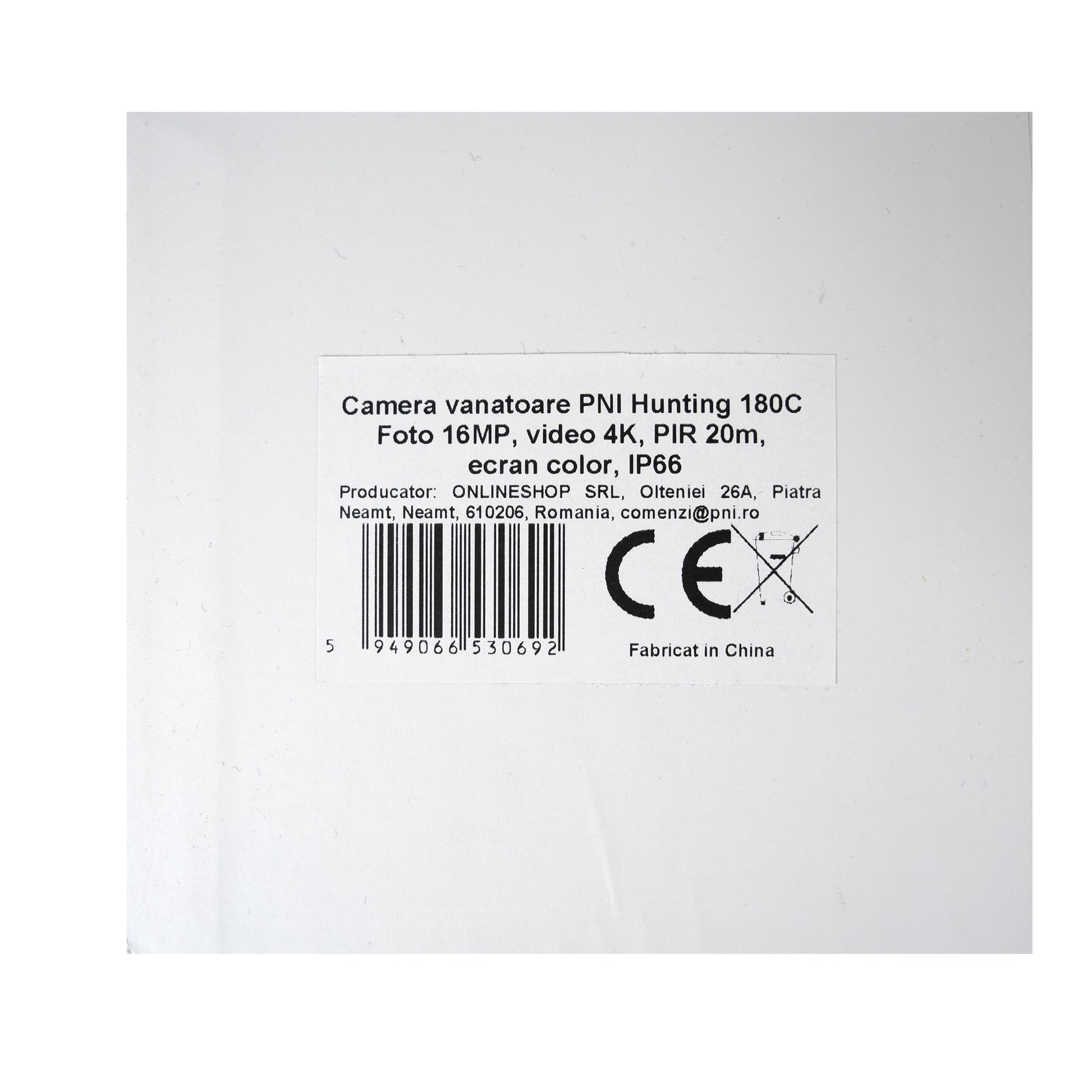 Camera vanatoare PNI Hunting 180C Foto 16MP, video 4K, PIR 20m, ecran color, IP66