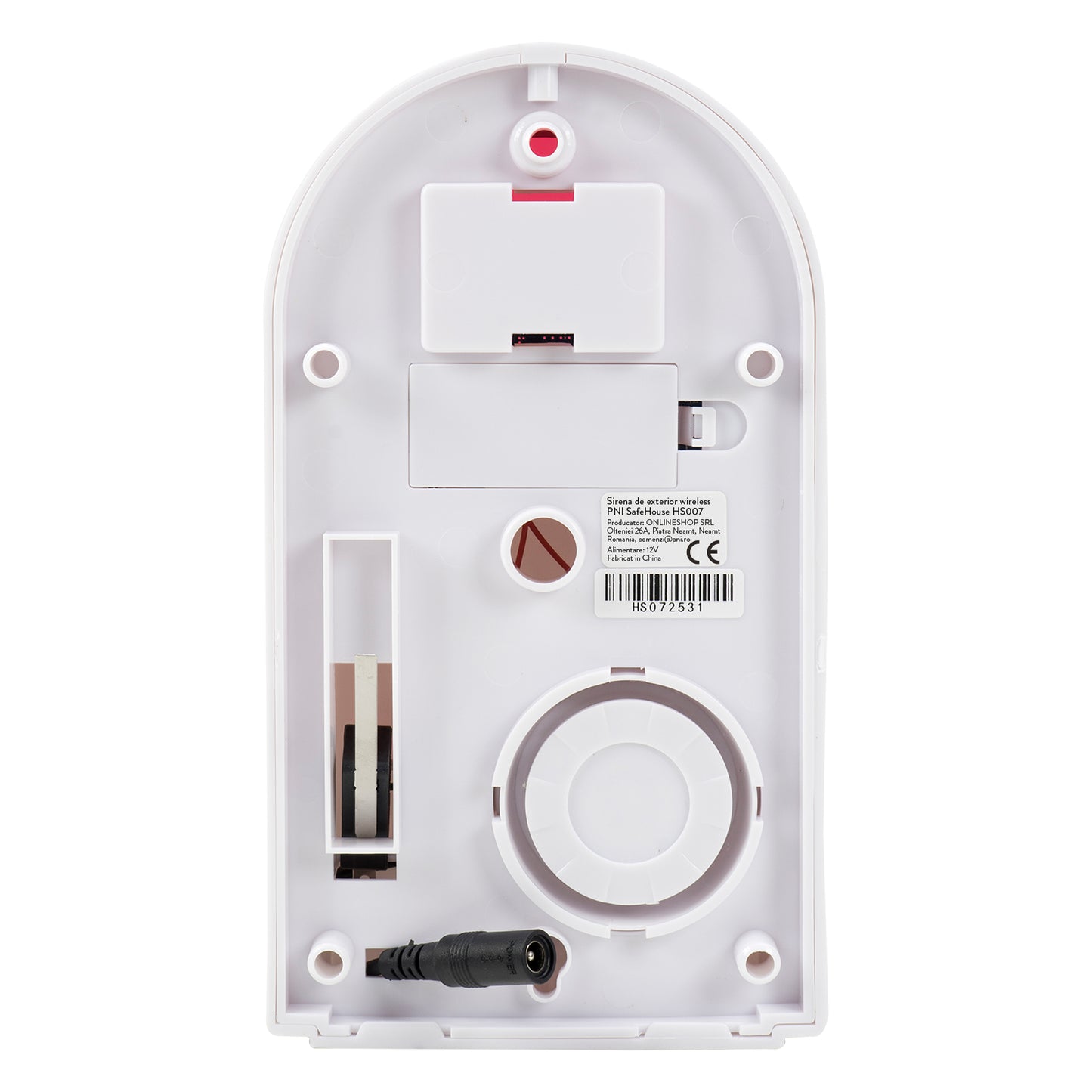 Sirena de exterior wireless PNI SafeHouse HS007, 110dB cu acumulator pentru sistemul de alarma wireless PNI SafeHouse PNI HS600 si HS650