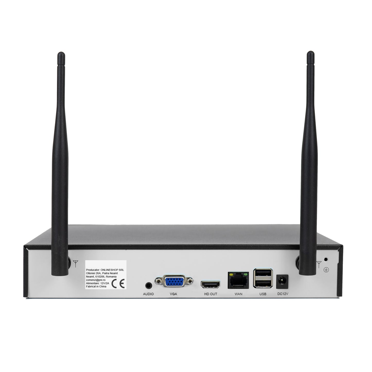 Kit supraveghere video PNI House WiFi834 NVR si 4 camere wireless de exterior 3MP, P2P, IP66