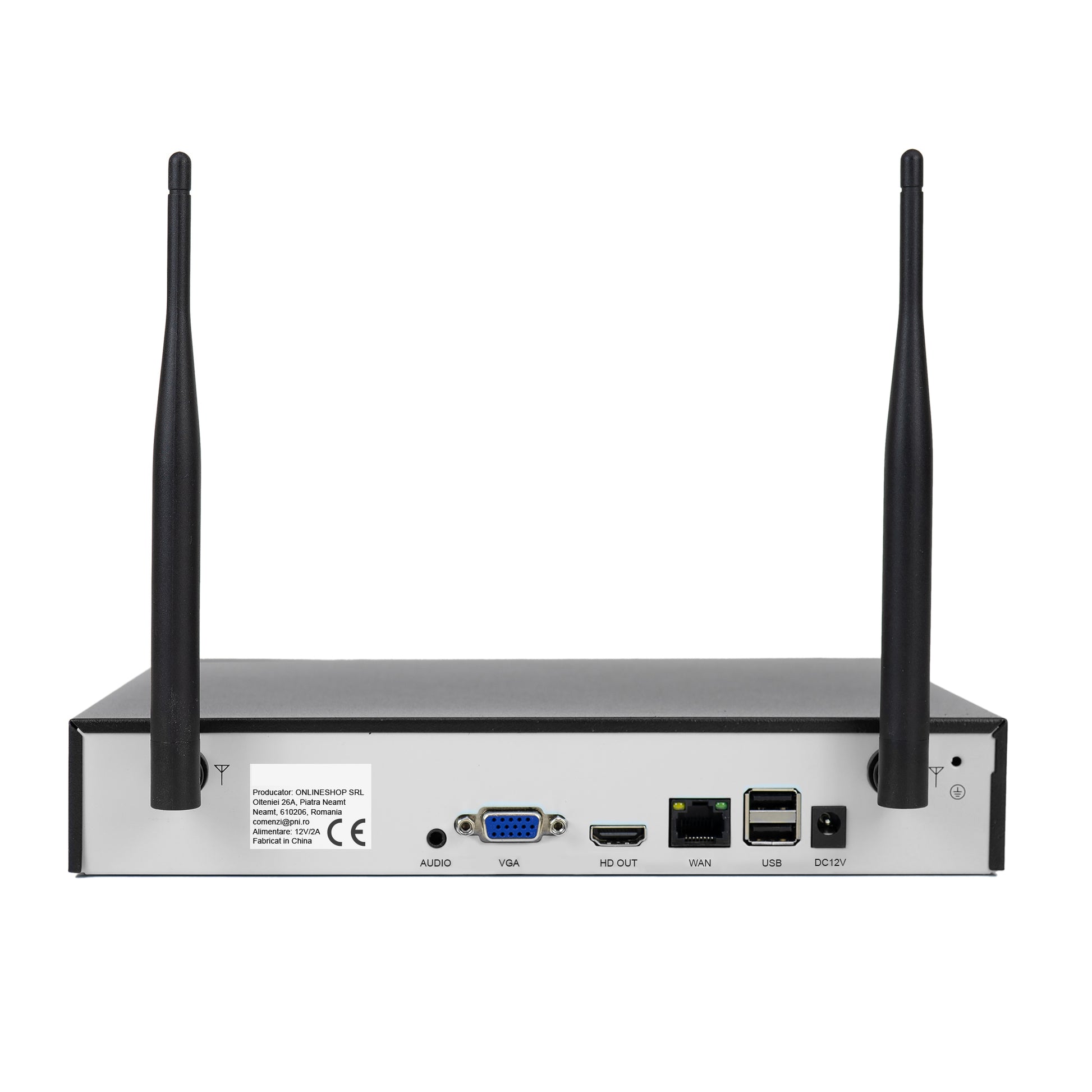 Kit supraveghere video PNI House WiFi834 NVR si 4 camere wireless de exterior 3MP, P2P, IP66