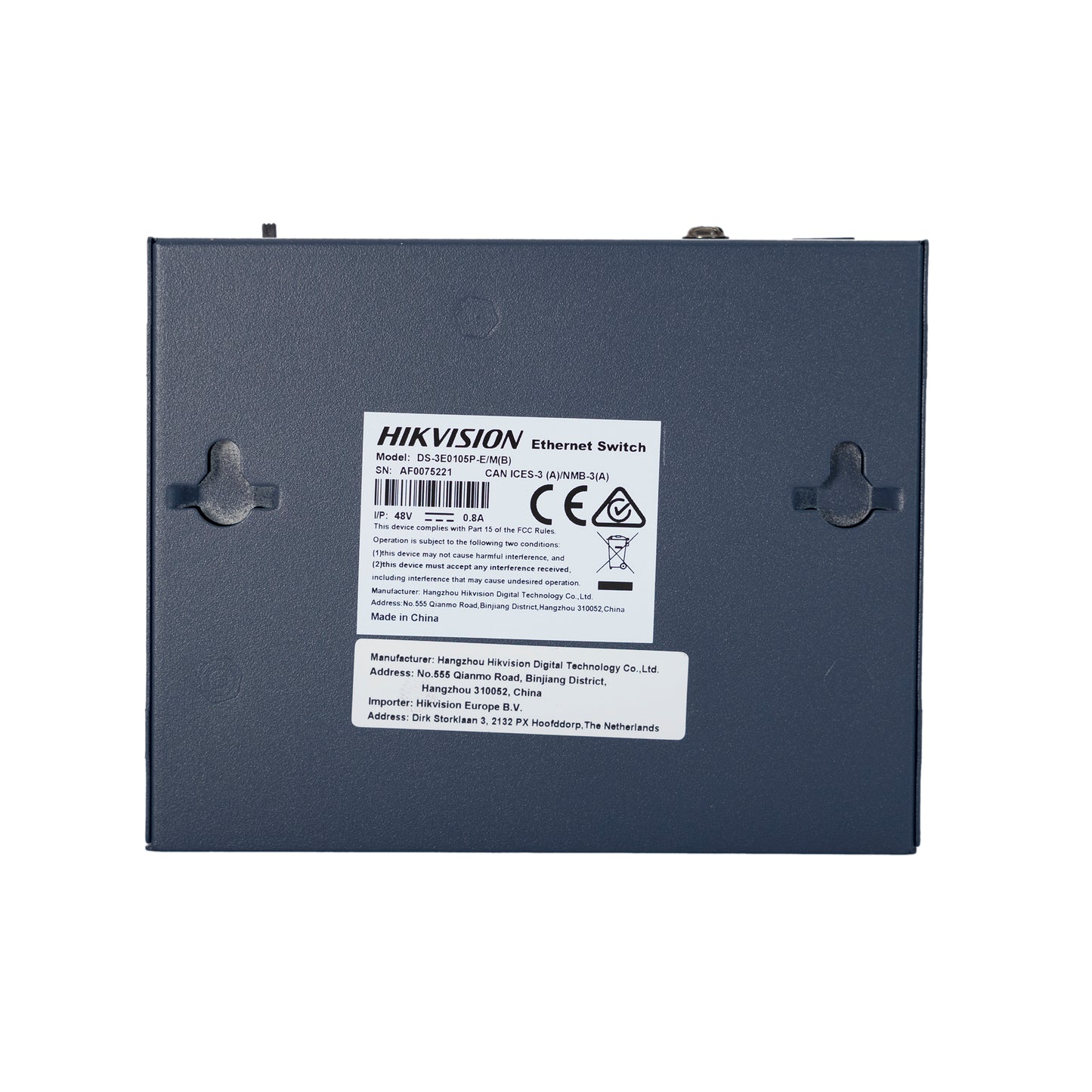 Switch POE Hikvision DS-3E0105P, carcasa metalica, cu 4 porturi POE, 1Gbps, putere de alimentare 60W