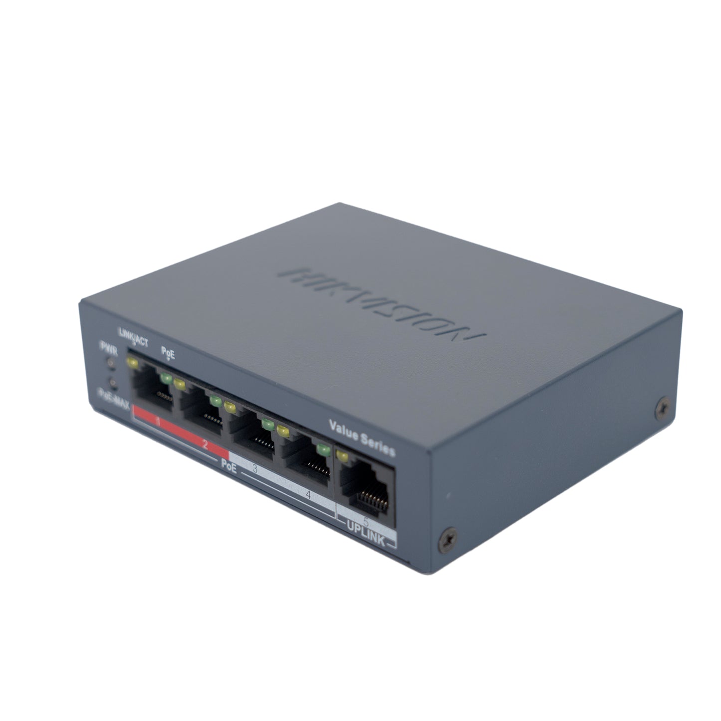 Switch POE Hikvision DS-3E0105P, carcasa metalica, cu 4 porturi POE, 1Gbps, putere de alimentare 60W