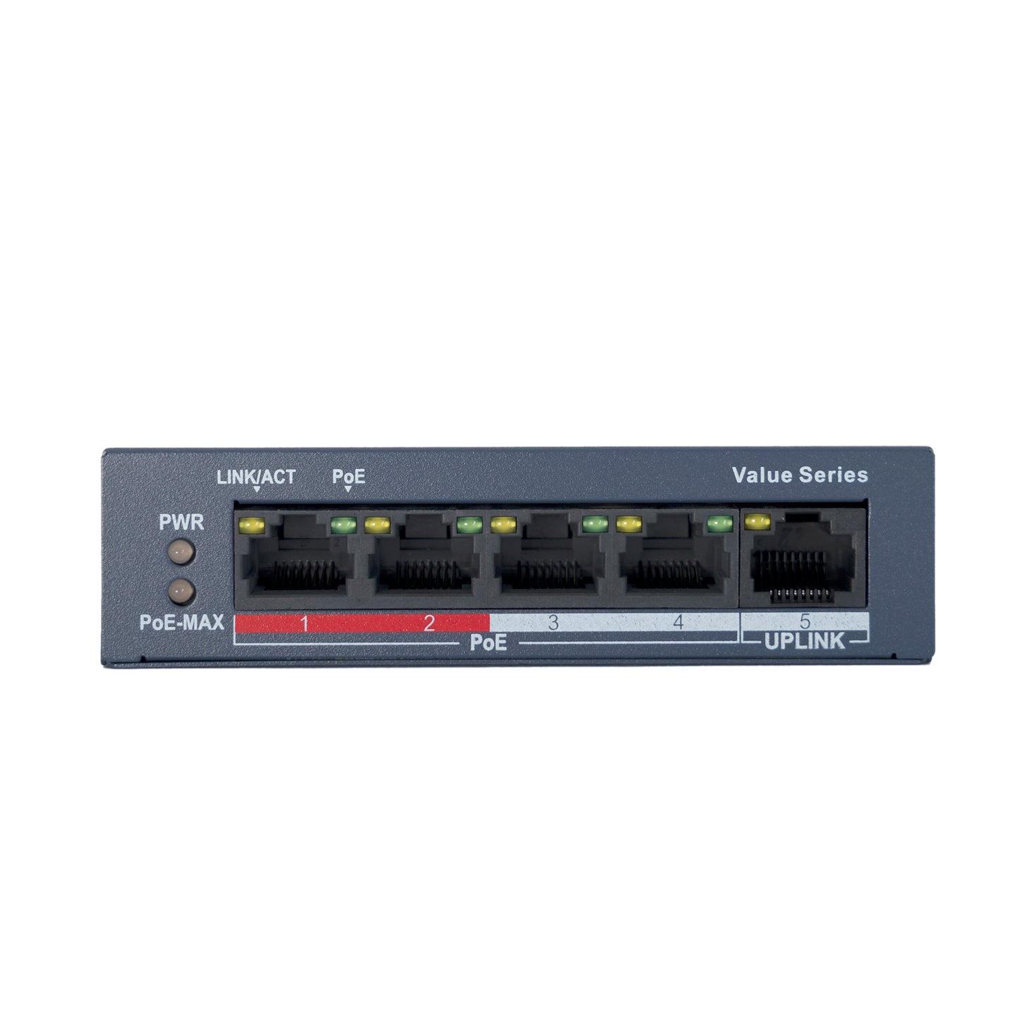 Switch POE Hikvision DS-3E0105P, carcasa metalica, cu 4 porturi POE, 1Gbps, putere de alimentare 60W