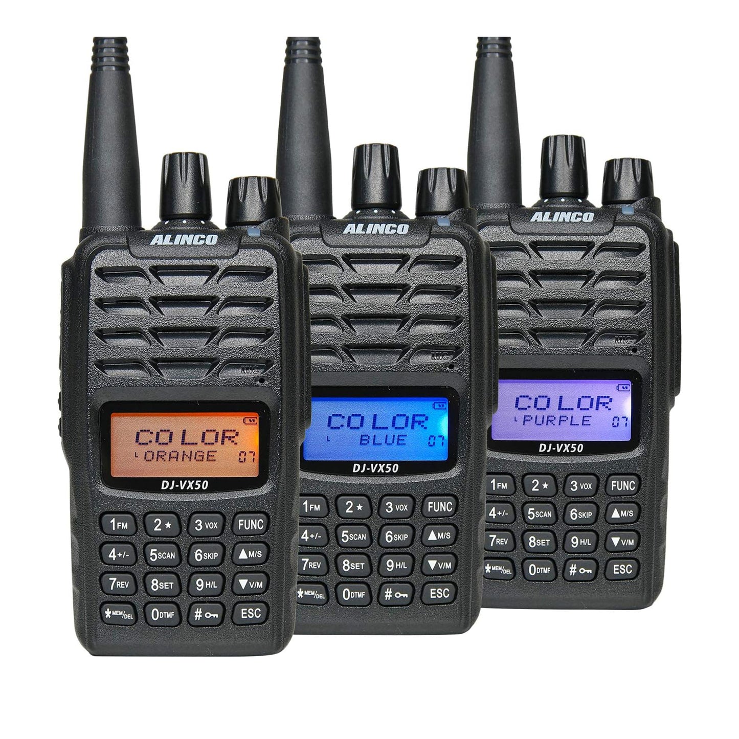 Statie radio VHF/UHF portabila PNI Alinco DJ-VX-50-HE, Dualband, display multicolor, VOX, DTMF, CTCSS-DCS, Radio FM, IP67