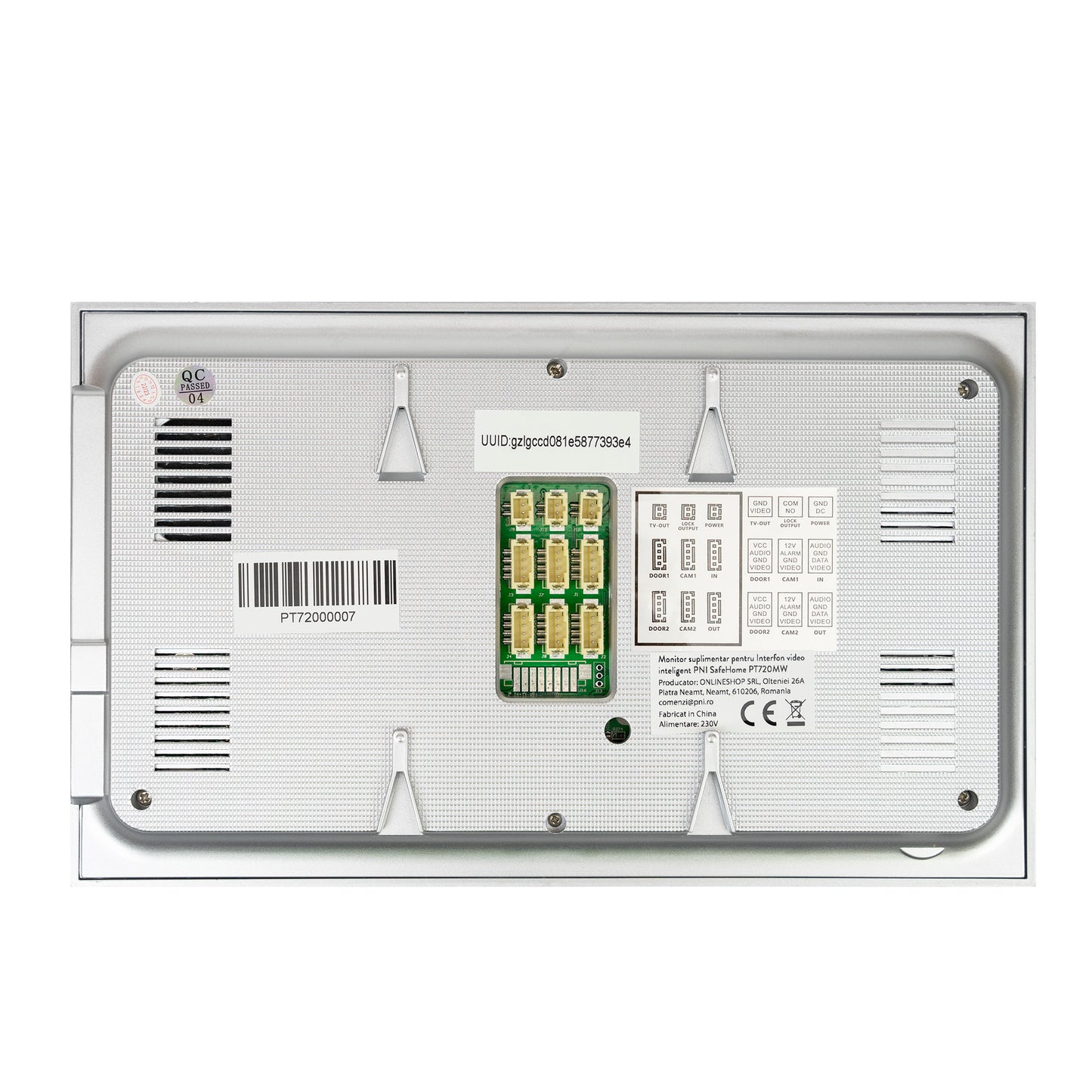 Monitor suplimentar pentru Interfon video inteligent PNI SafeHome PT720MW
