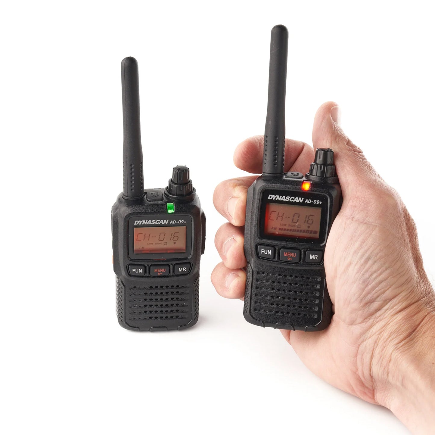 Statie radio portabila PMR PNI Dynascan AD-09 +, 446MHz, 0.5W, 16CH, set cu 2bc