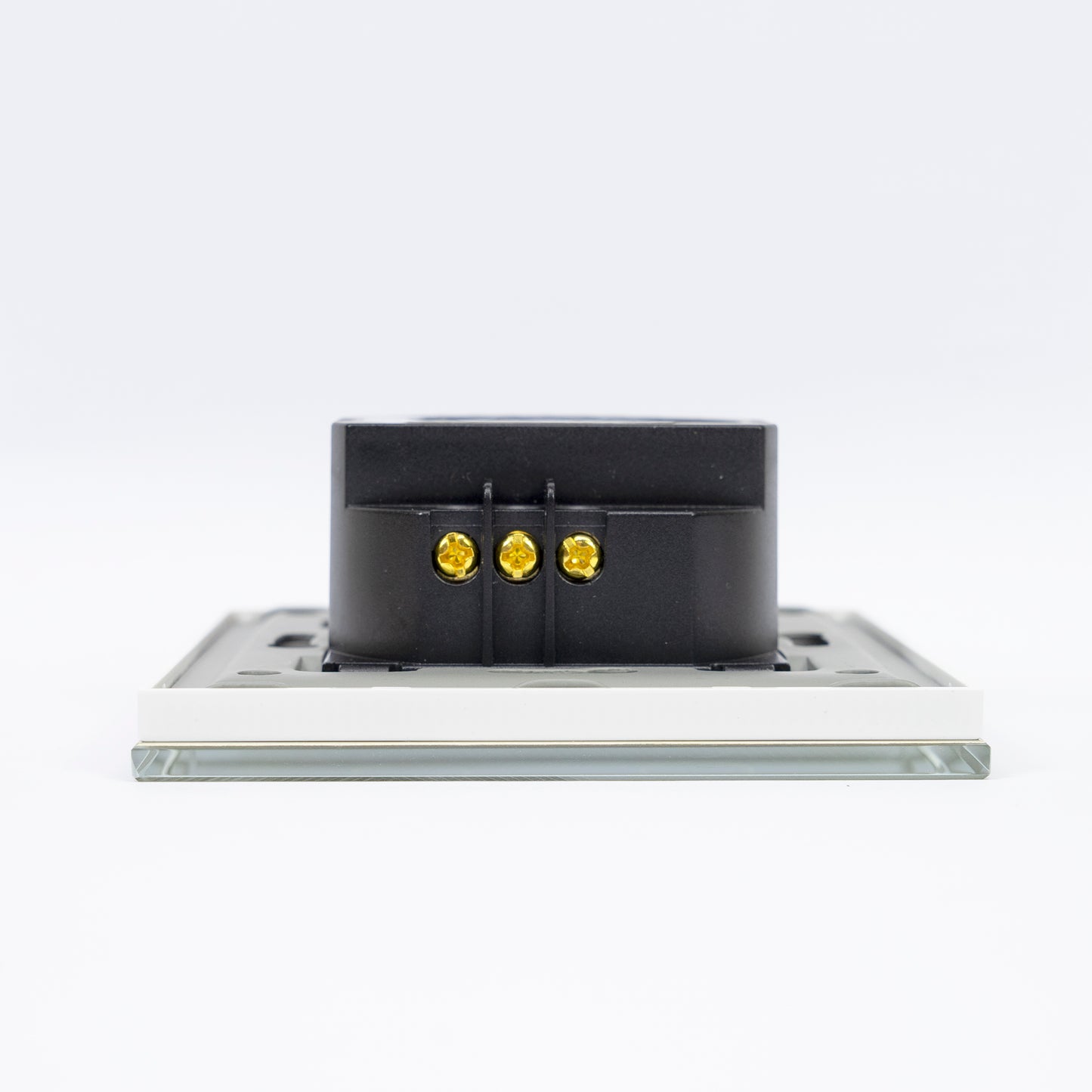 Intrerupator dublu cu touch PNI SH202G din sticla, gold cu LED indicator, culoare auriu