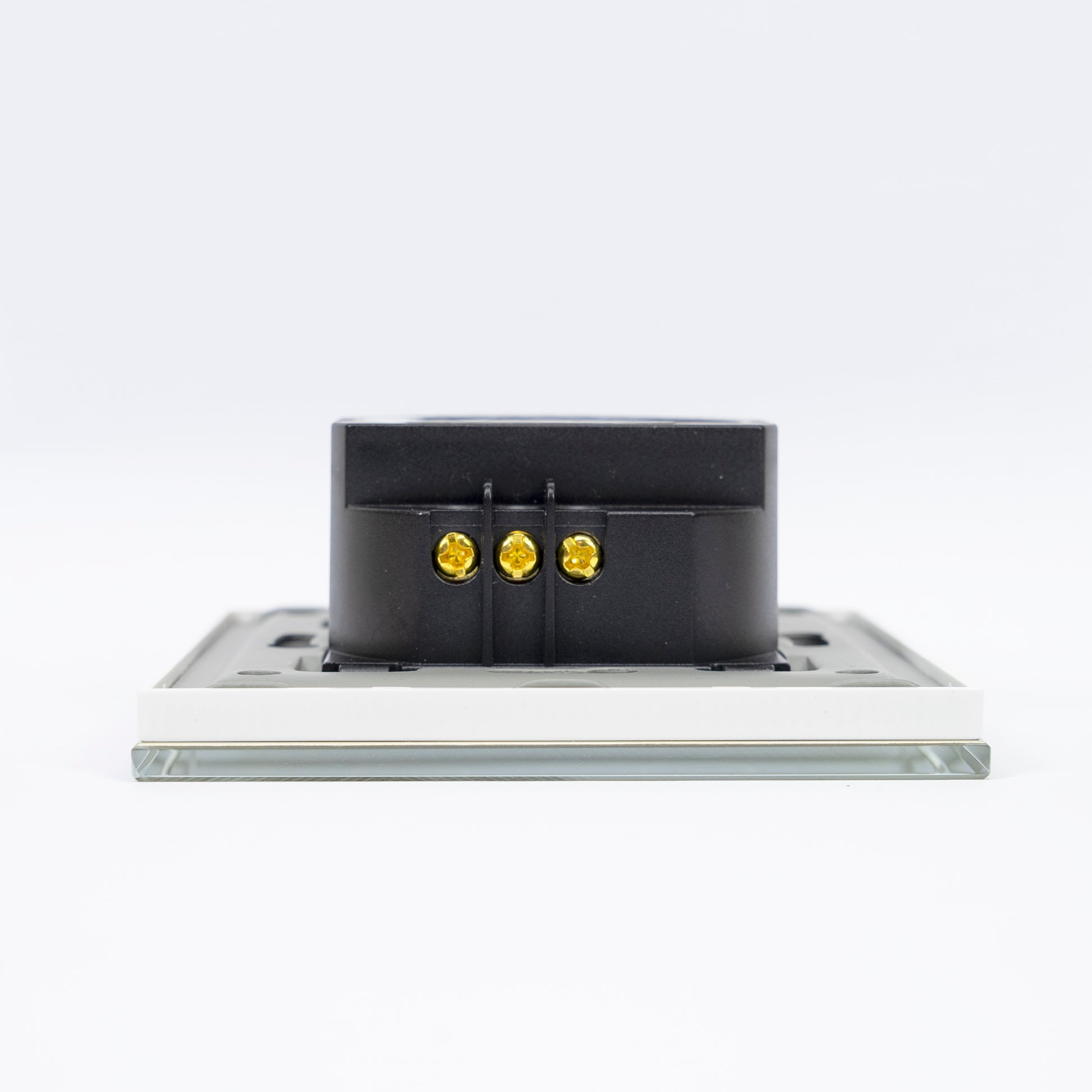 Intrerupator dublu cu touch PNI SH202G din sticla, gold cu LED indicator, culoare auriu