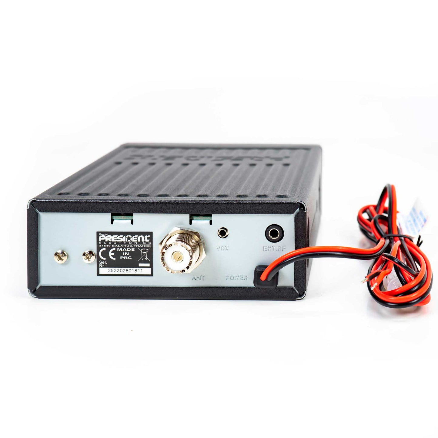 Kit Statie radio CB President Teddy II ASC AM/FM, VOX, NB, ANL, 12V + Antena CB PNI ML70, lungime 70cm, 26-30MHz, 200W