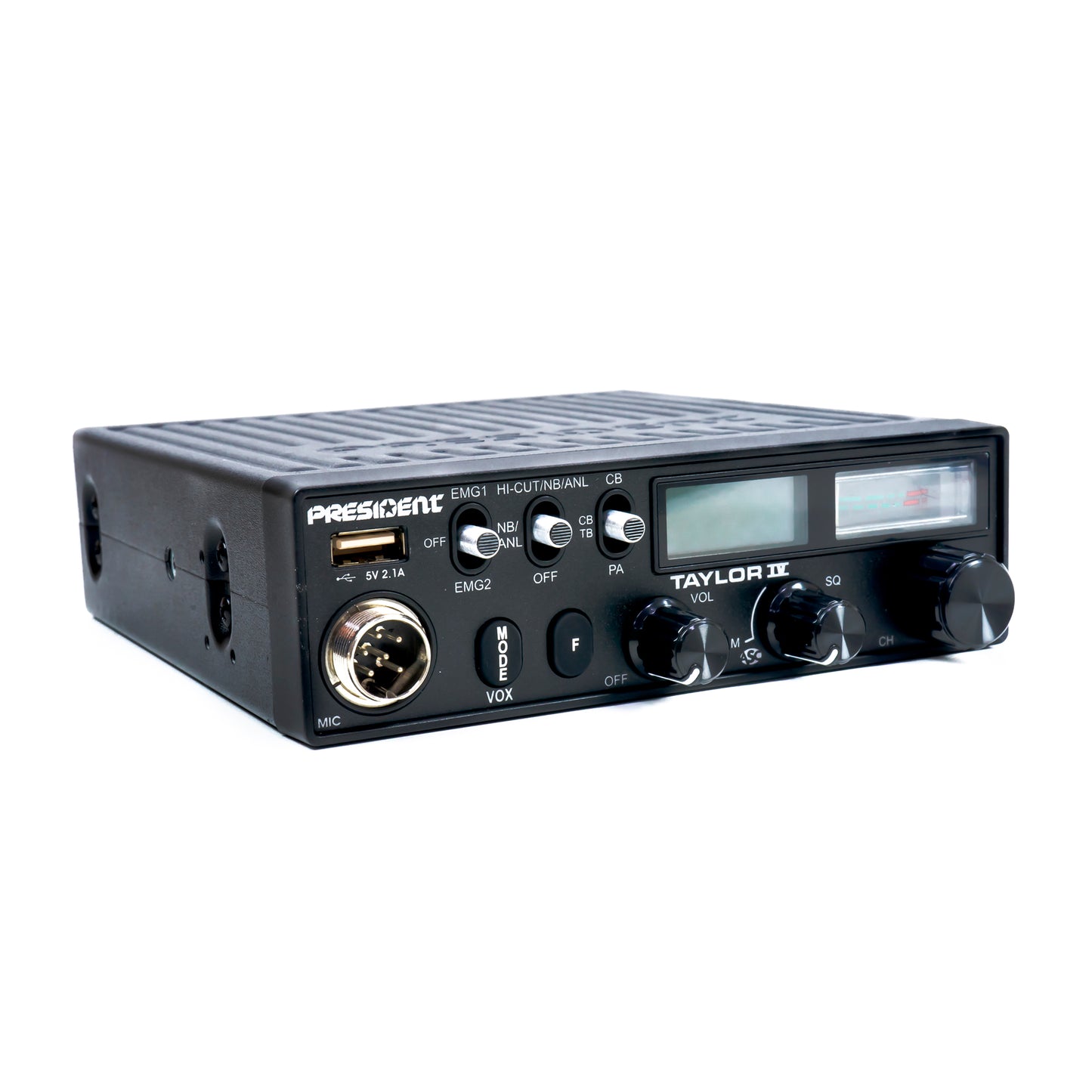 Kit Statie radio CB President TAYLOR IV ASC + Antena CB PNI ML70, lungime 70cm, 26-30MHz, 200W
