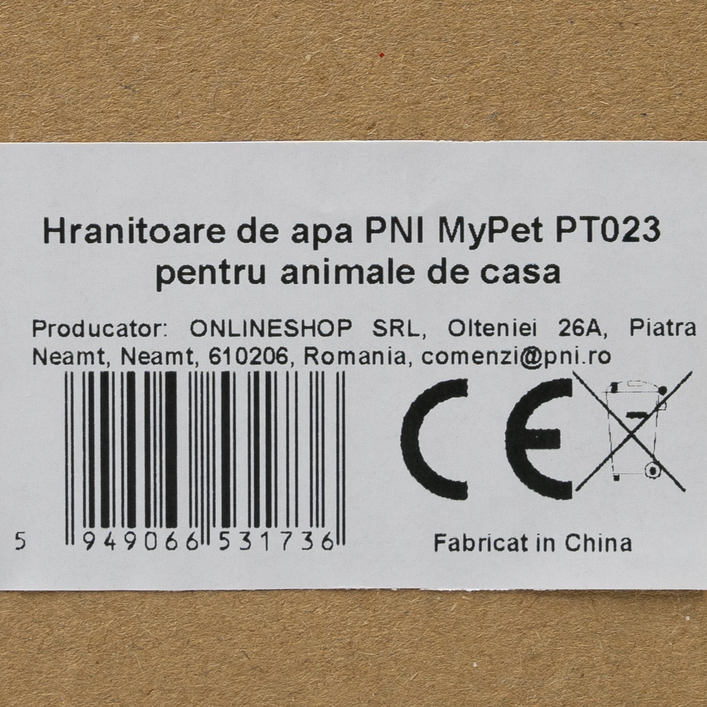 Hranitoare de apa PNI MyPet PT023 pentru animale de casa, 3 litri, alb