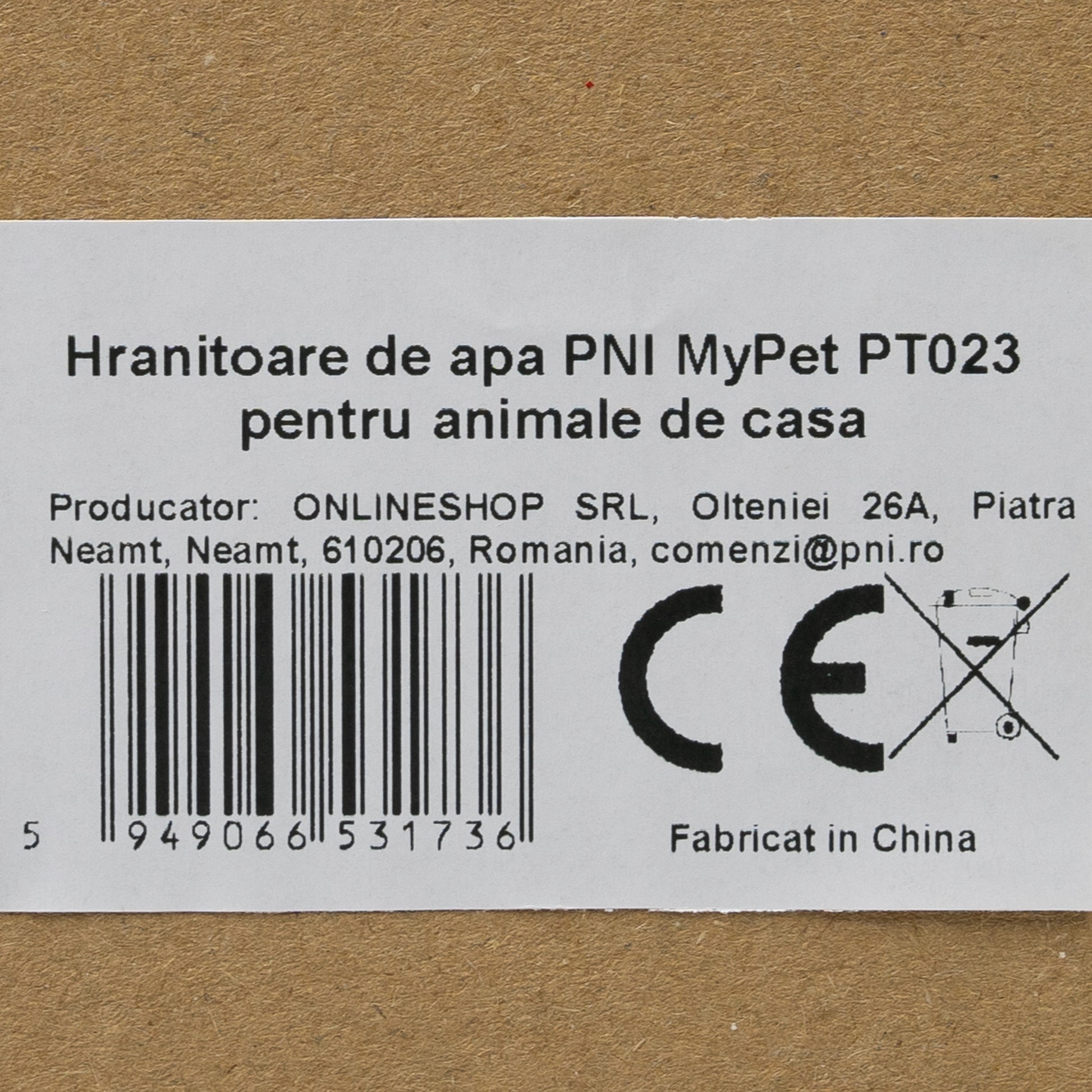 Hranitoare de apa PNI MyPet PT023 pentru animale de casa, 3 litri, alb