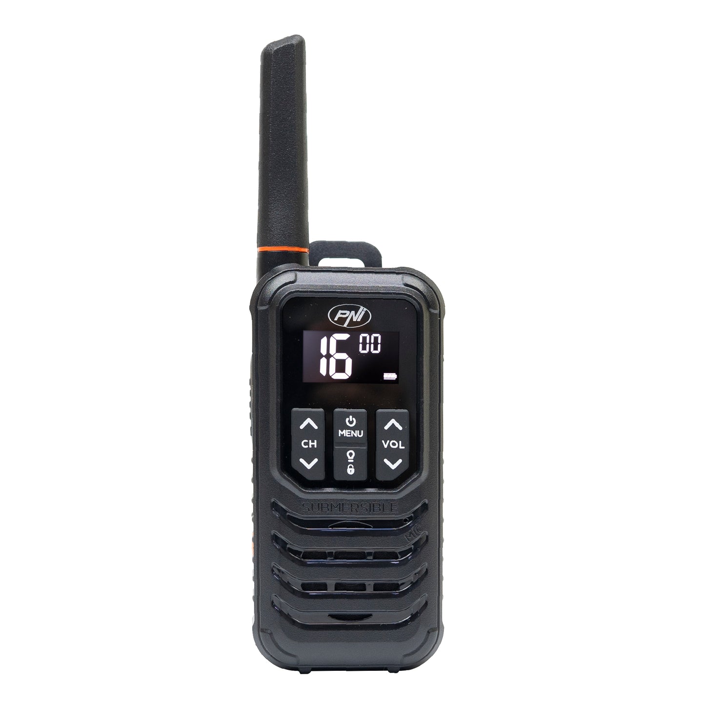 Statie radio portabila PNI PMR R80 PRO, set cu 2 bucati, 0.5W, 16 canale, Waterproof IP67, cu lanterna LED, buton SOS, VOX, USB-C