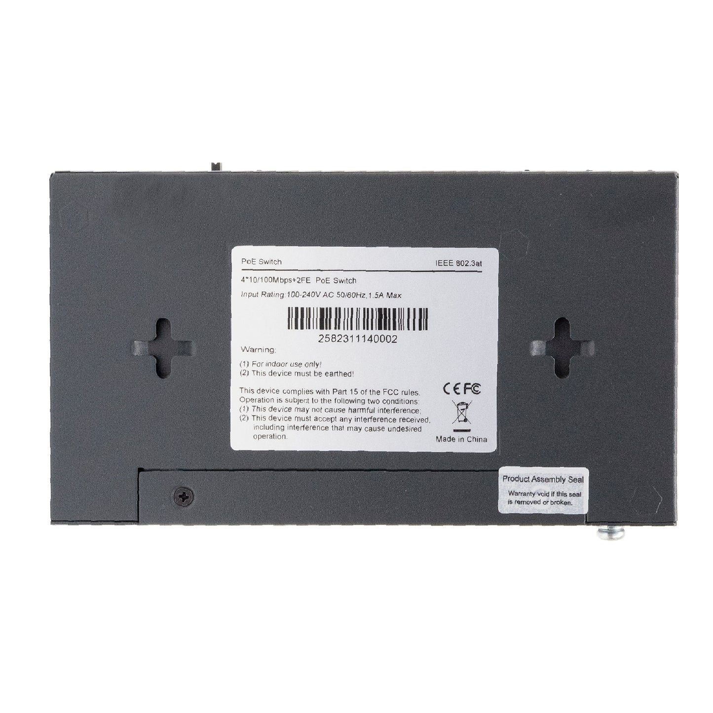 Switch PNI SWPOE242, POE, 6 x 10/100 Mbps, din care 4 porturi PoE, carcasa metalica