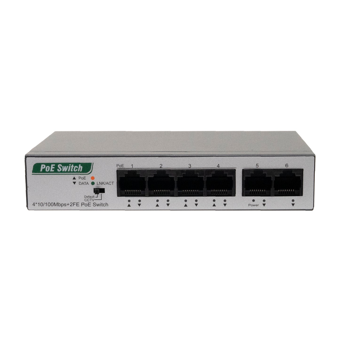 Switch PNI SWPOE242, POE, 6 x 10/100 Mbps, din care 4 porturi PoE, carcasa metalica