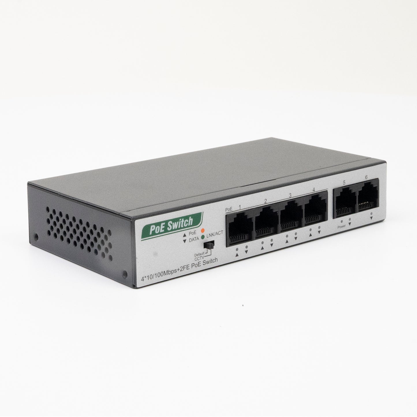 Switch PNI SWPOE242, POE, 6 x 10/100 Mbps, din care 4 porturi PoE, carcasa metalica