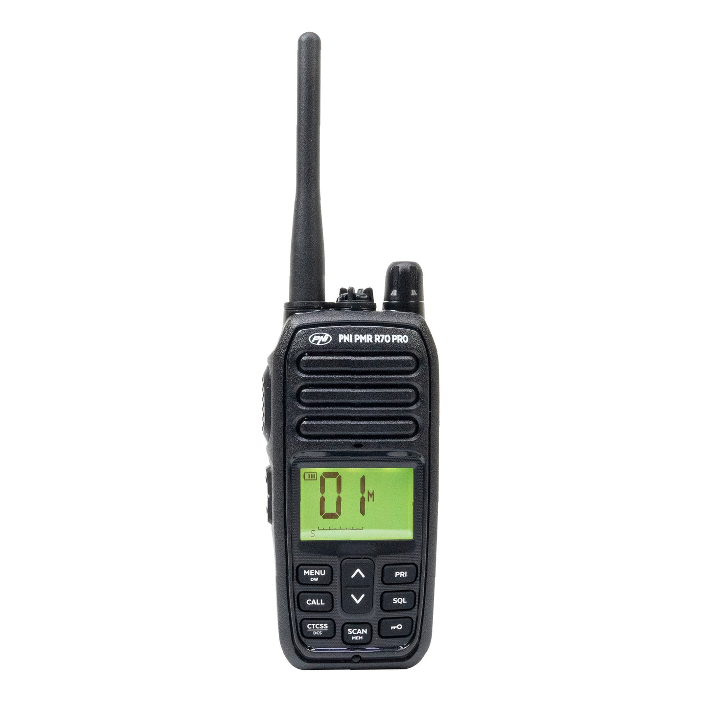 Statie radio portabila PNI PMR R70 PRO 446MHz, 16CH 0.5W, 99 canale programabile PC, tonuri 50 CTCSS si 166 DCS, IP67