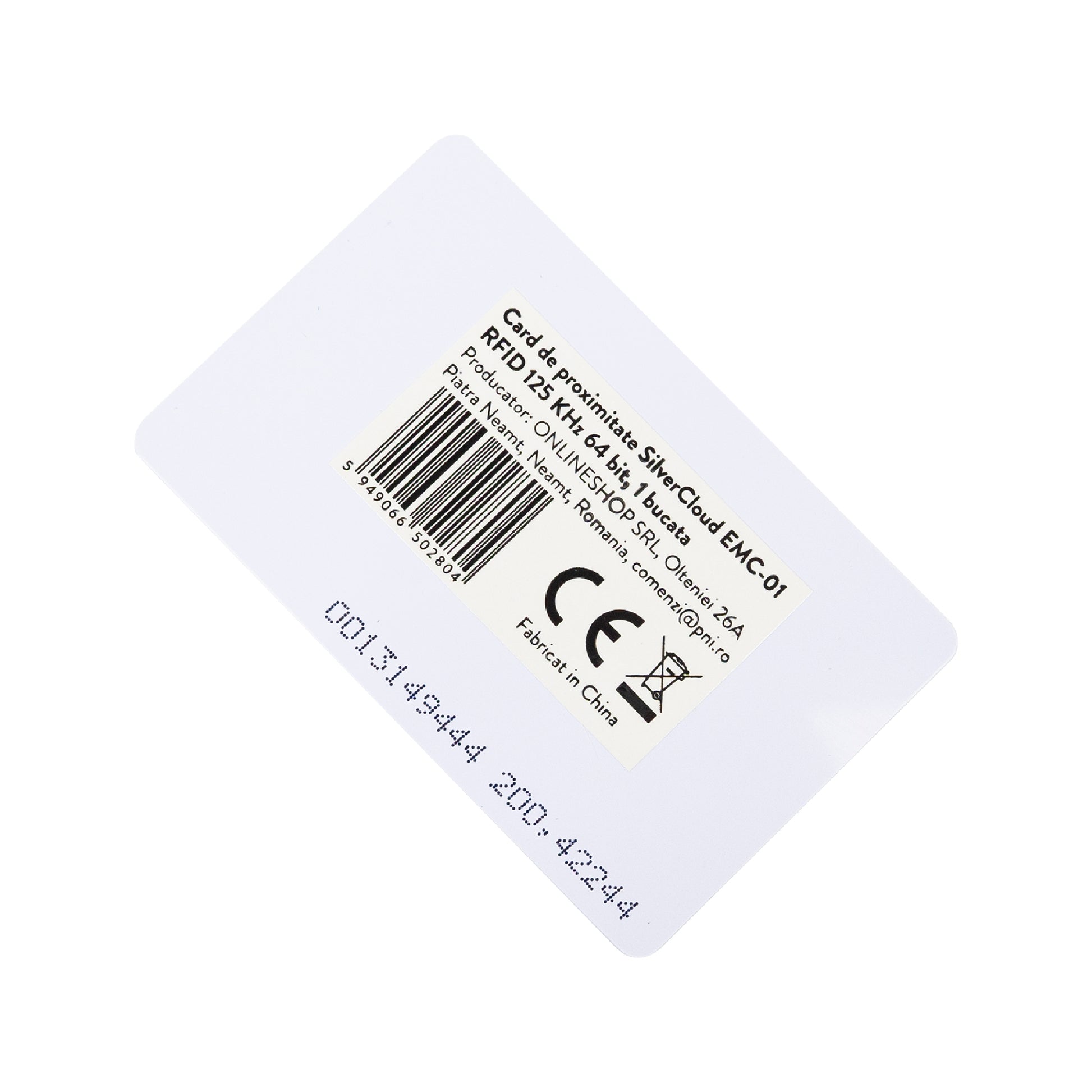 Card de proximitate SilverCloud EMC-01 RFID 125 KHz 64 bit, 1 buc