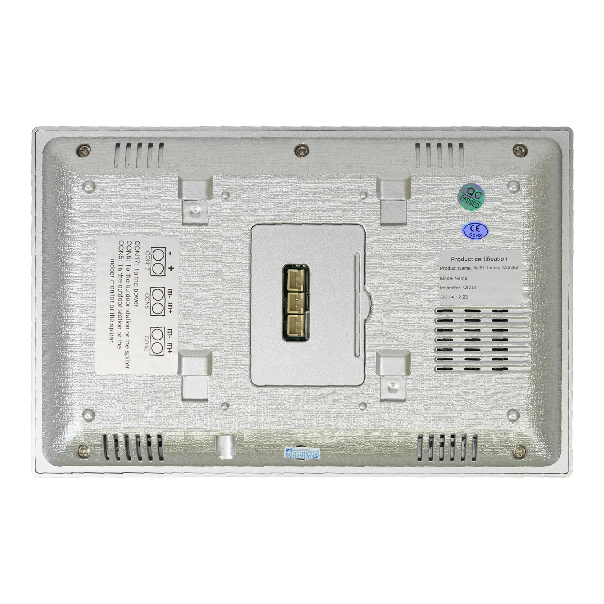 Interfon video inteligent PNI VP6024 cu 1 monitor, ecran tactil 7 inch 1080p, WiFi, aplicatie mobil Tuya, slot card, IP65