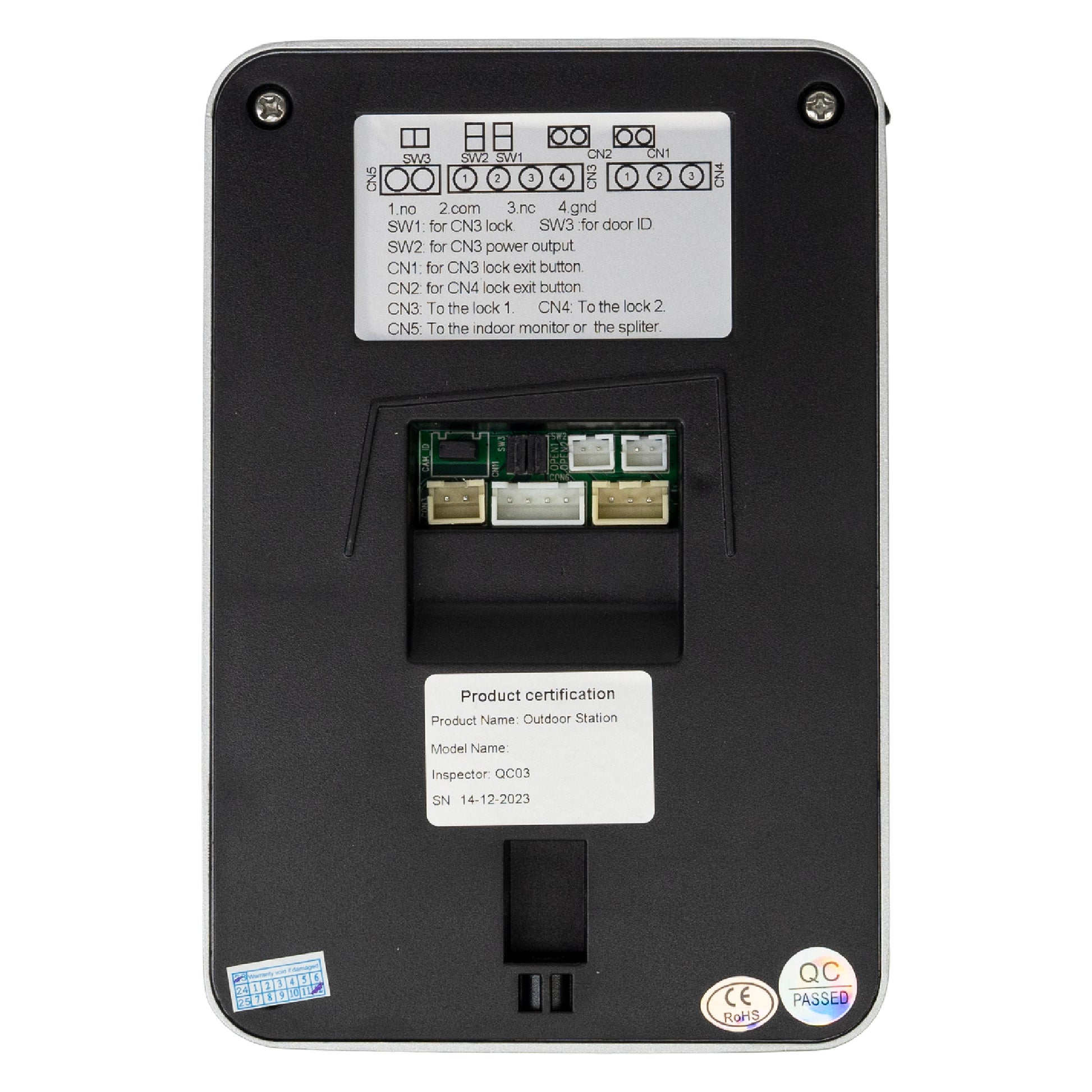 Interfon video inteligent PNI VP6024 cu 1 monitor, ecran tactil 7 inch 1080p, WiFi, aplicatie mobil Tuya, slot card, IP65