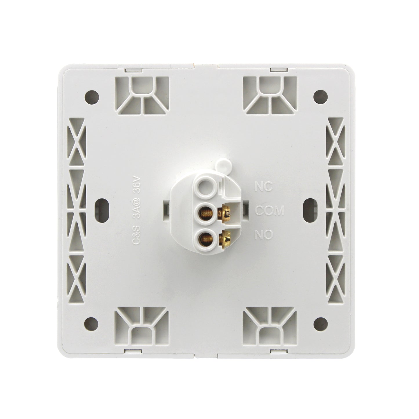 Intrerupator de acces incastrabil PNI PB102 contact iesire NO/COM, max. 36V 3A, alb, de interior