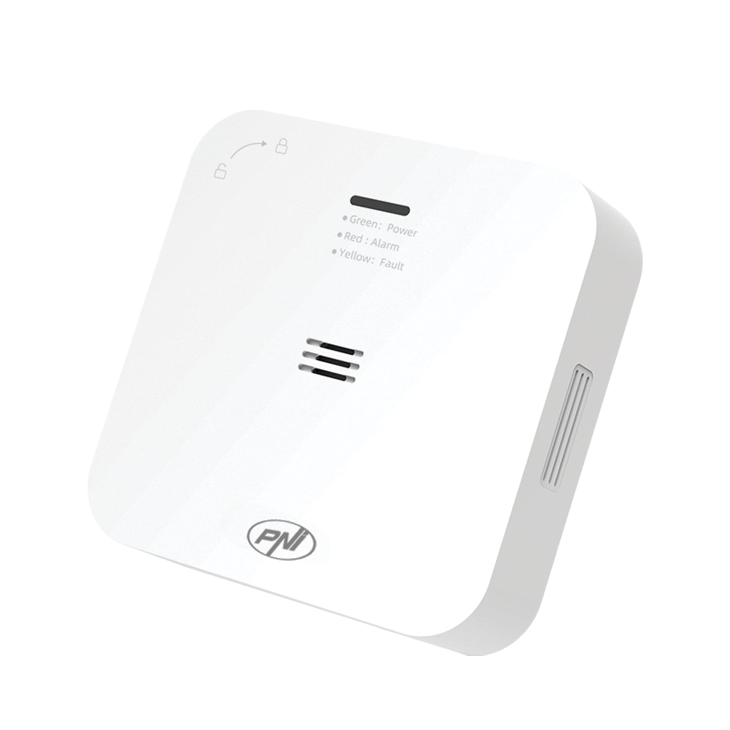 Senzor de monoxid de carbon (CO) wireless PNI SafeHouse HS281S, control din aplicatia Tuya Smart, alimentare baterii AA, alarma sonora si vizuala, alarma silentioasa