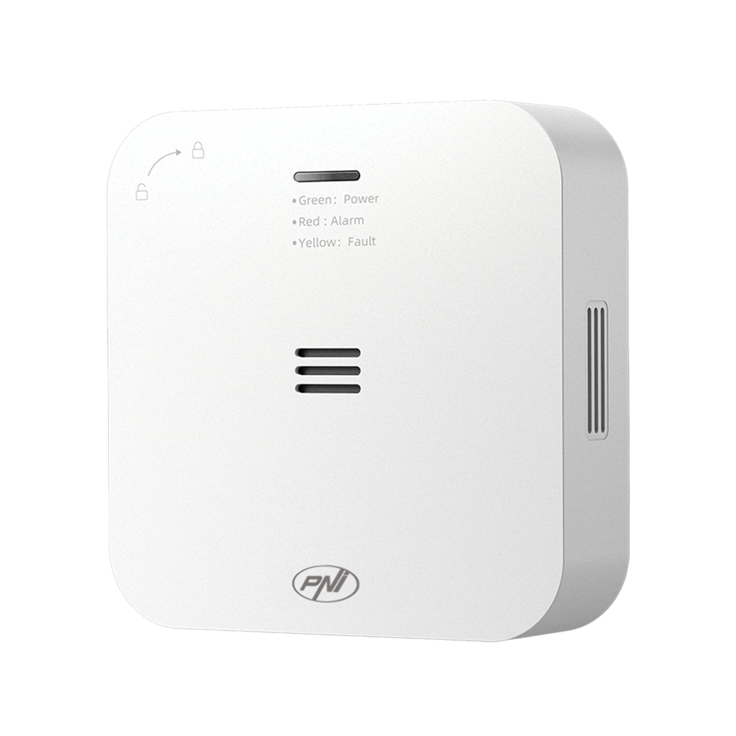 Senzor de monoxid de carbon (CO) wireless PNI SafeHouse HS281S, control din aplicatia Tuya Smart, alimentare baterii AA, alarma sonora si vizuala, alarma silentioasa