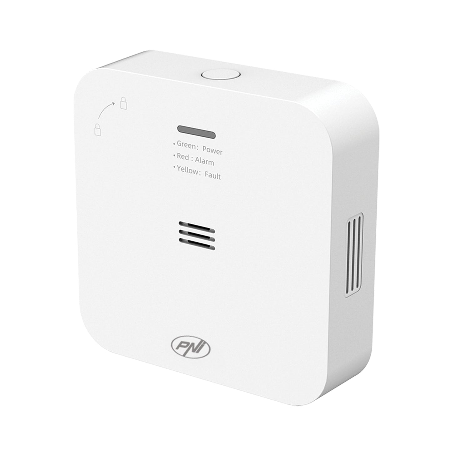 Senzor de monoxid de carbon (CO) wireless PNI SafeHouse HS281S, control din aplicatia Tuya Smart, alimentare baterii AA, alarma sonora si vizuala, alarma silentioasa