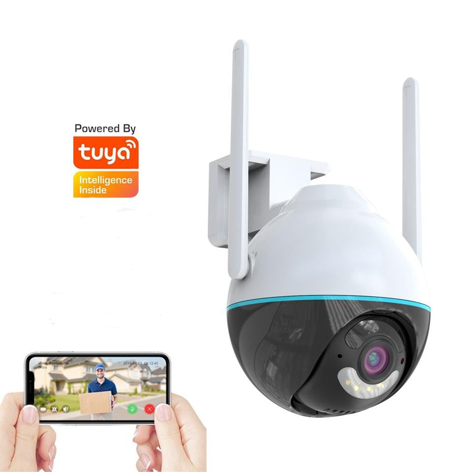 Camera supraveghere video wireless PNI IP798 4MP, cu IP, rotire dupa miscare, detectie forma umana, detectie miscare, audio bidirectional, slot card micro SD, control din aplicatia Tuya Smart