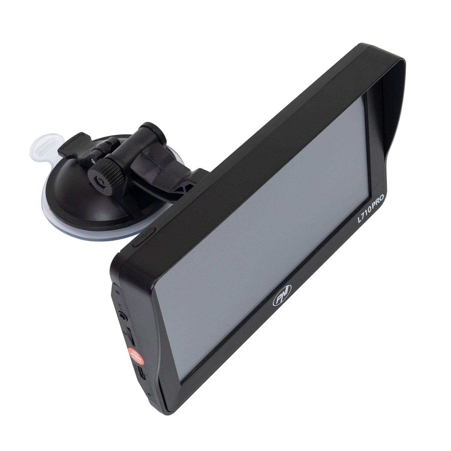 Sistem de navigatie GPS PNI L710 PRO cu parasolar, 7 inch, 800 MHz, 256MB DDR, 16GB memorie interna, FM transmitter, cu doua alimentatoare auto incluse