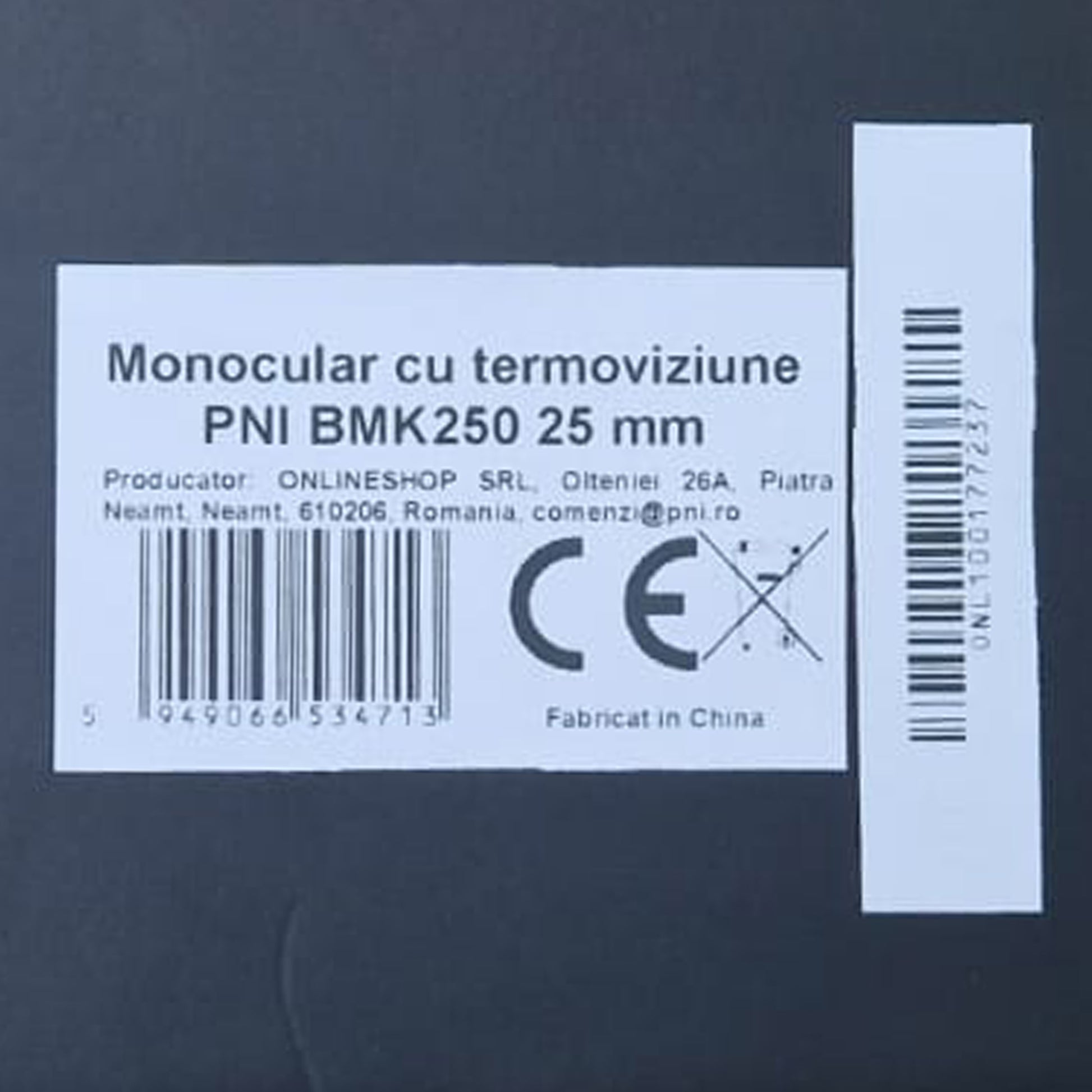 Monocular cu termoviziune PNI BMK250 25 mm, IP67, acumulator 3400 mAh, zoom digital 4X, zoom optic 12X
