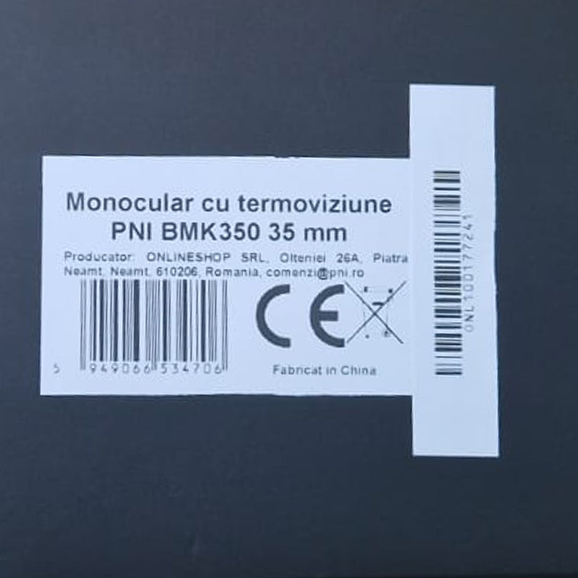 Monocular cu termoviziune PNI BMK350 35 mm, IP67, acumulator 3400 mAh, zoom digital 4X, zoom optic 12X