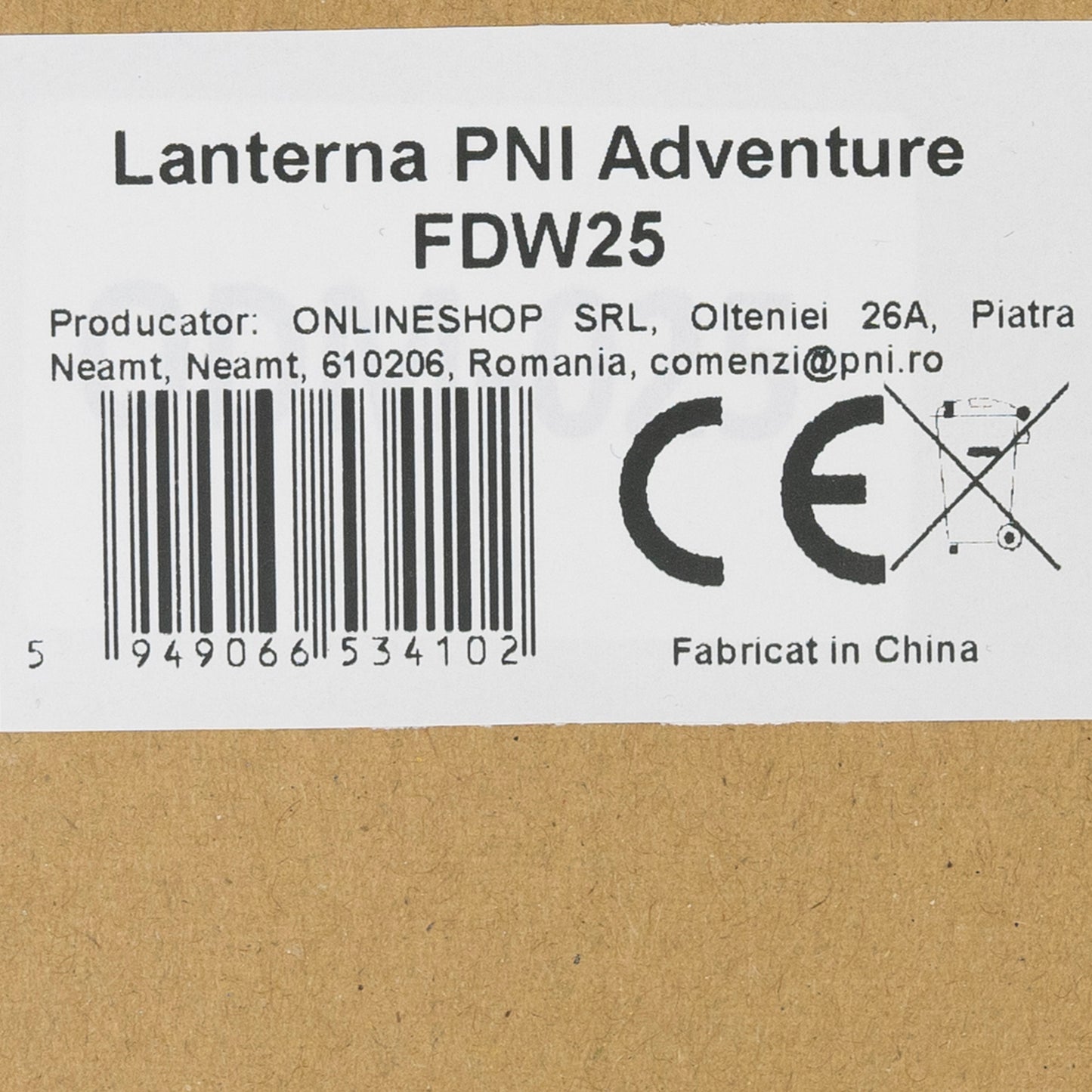Lanterna PNI Adventure FDW25 cu LED, 800lm, aluminiu, acumulator 3000 mAh, distanta 200 metri