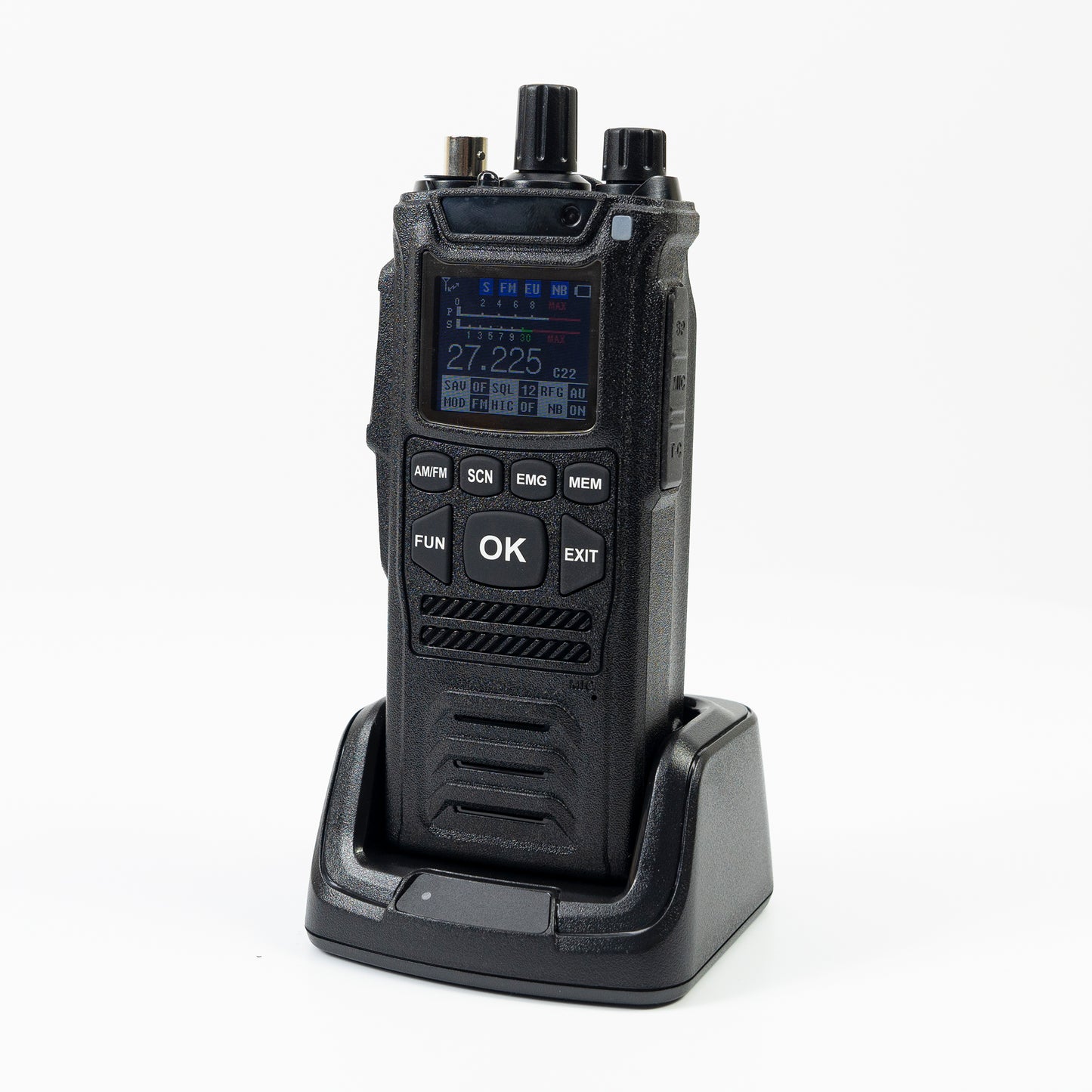 Statie radio CB portabila PNI Escort HP 32, ASQ, Roger Beep, 12V, cu antena BNC 19cm si acumulator 4100 mAh inclus