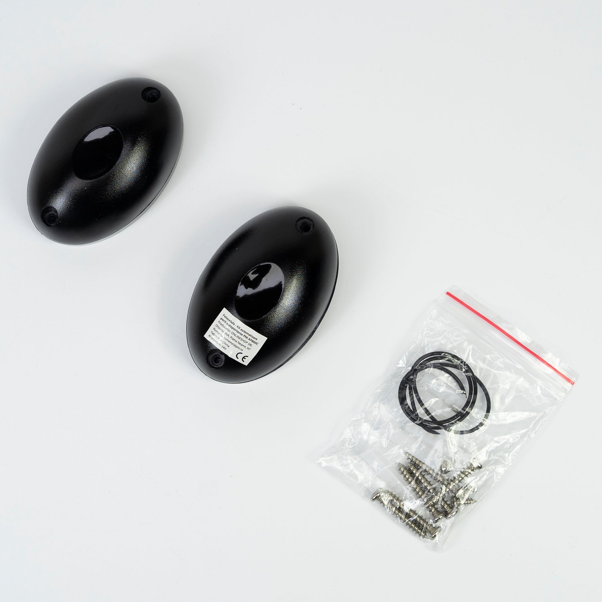 Fotocelule PNI CEL130, 1.92KHz, 12-24V, pentru porti autoportante, IP55, negru, 2 bucati