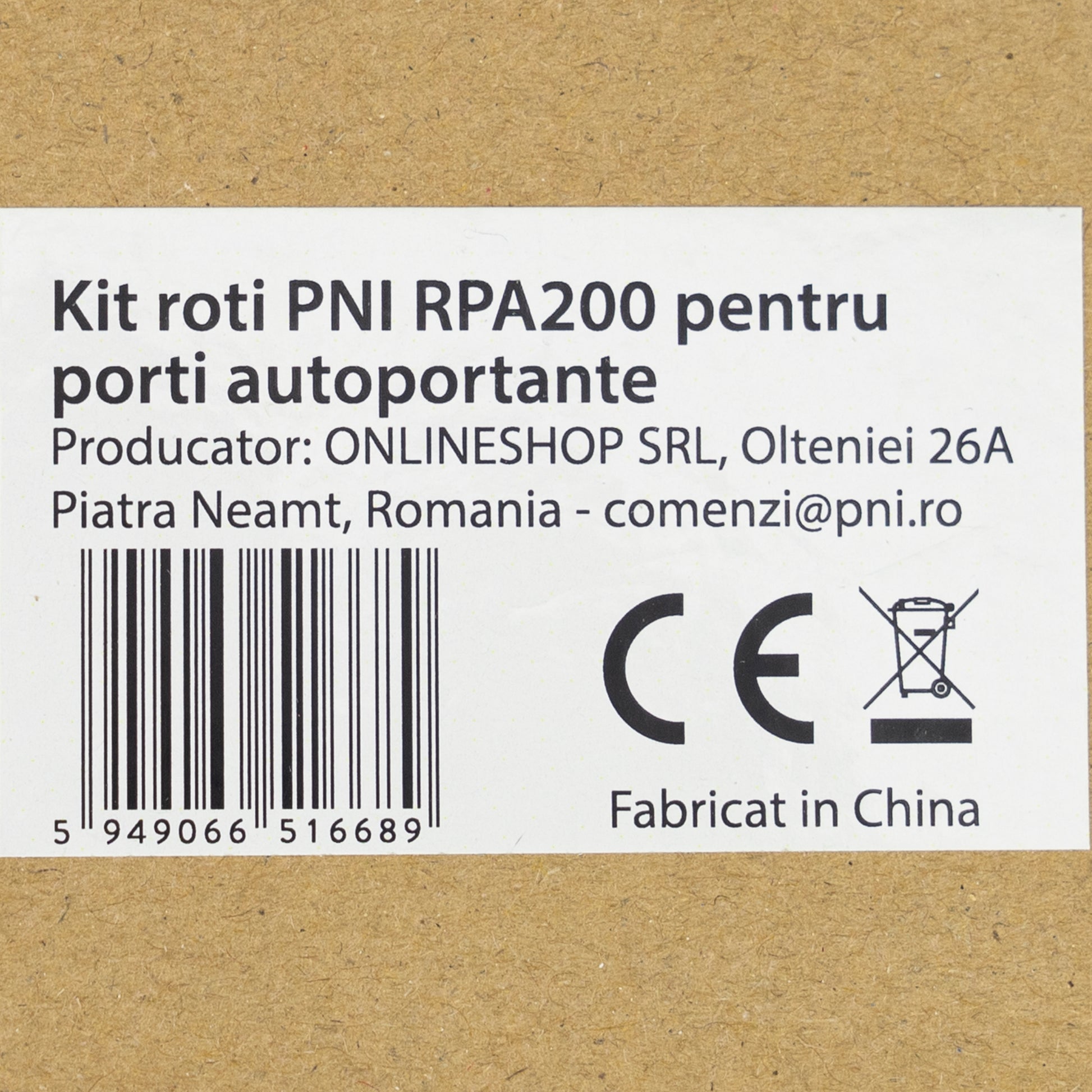 Kit roti PNI RPA200, pentru porti autoportante cu inaltime maxima 210 cm, 1 bucata