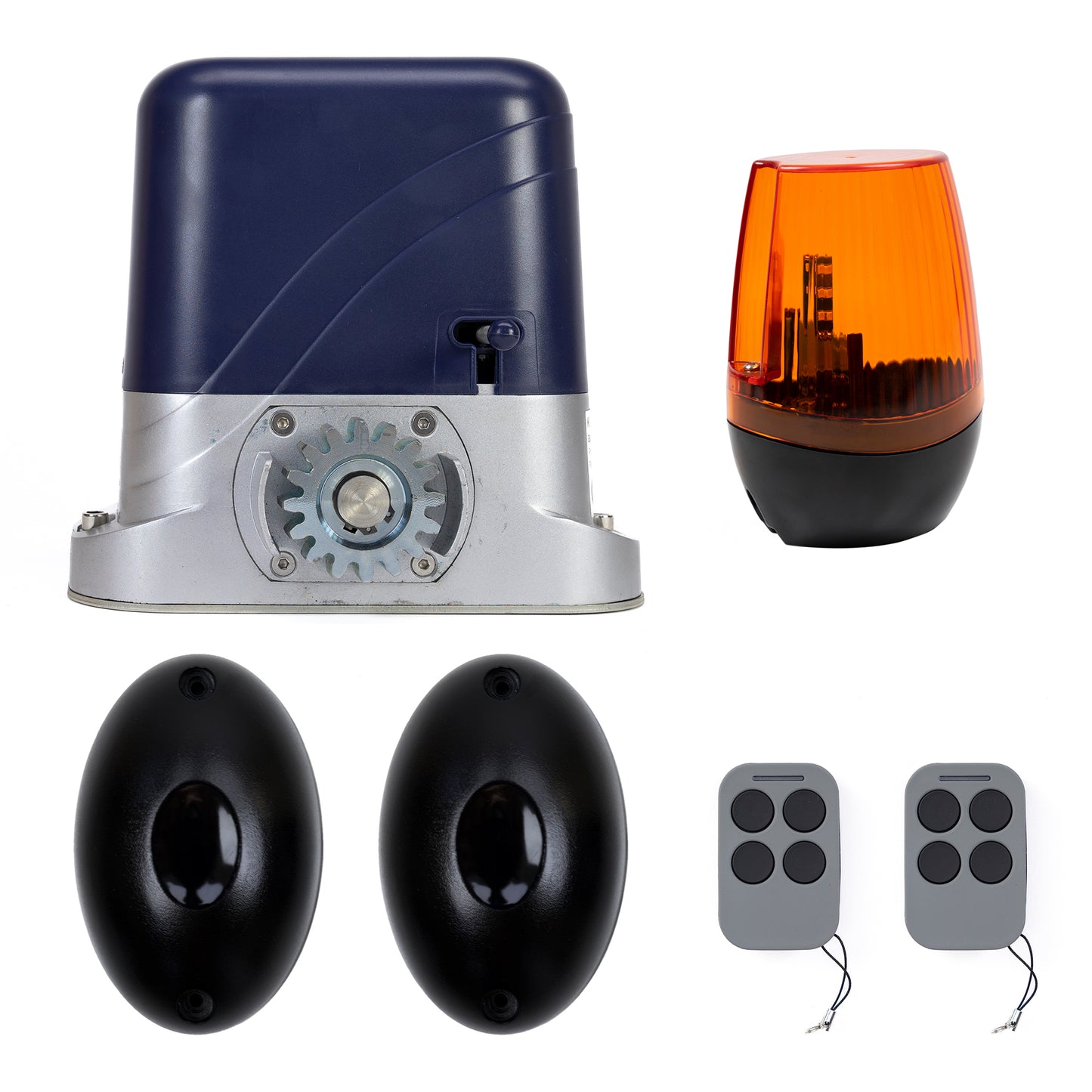 Kit automatizare porti PNI AP800D include motor, fotocelule, telecomanda, lampa, 230V dezvolta 1100 N si 800KG poarta culisanta