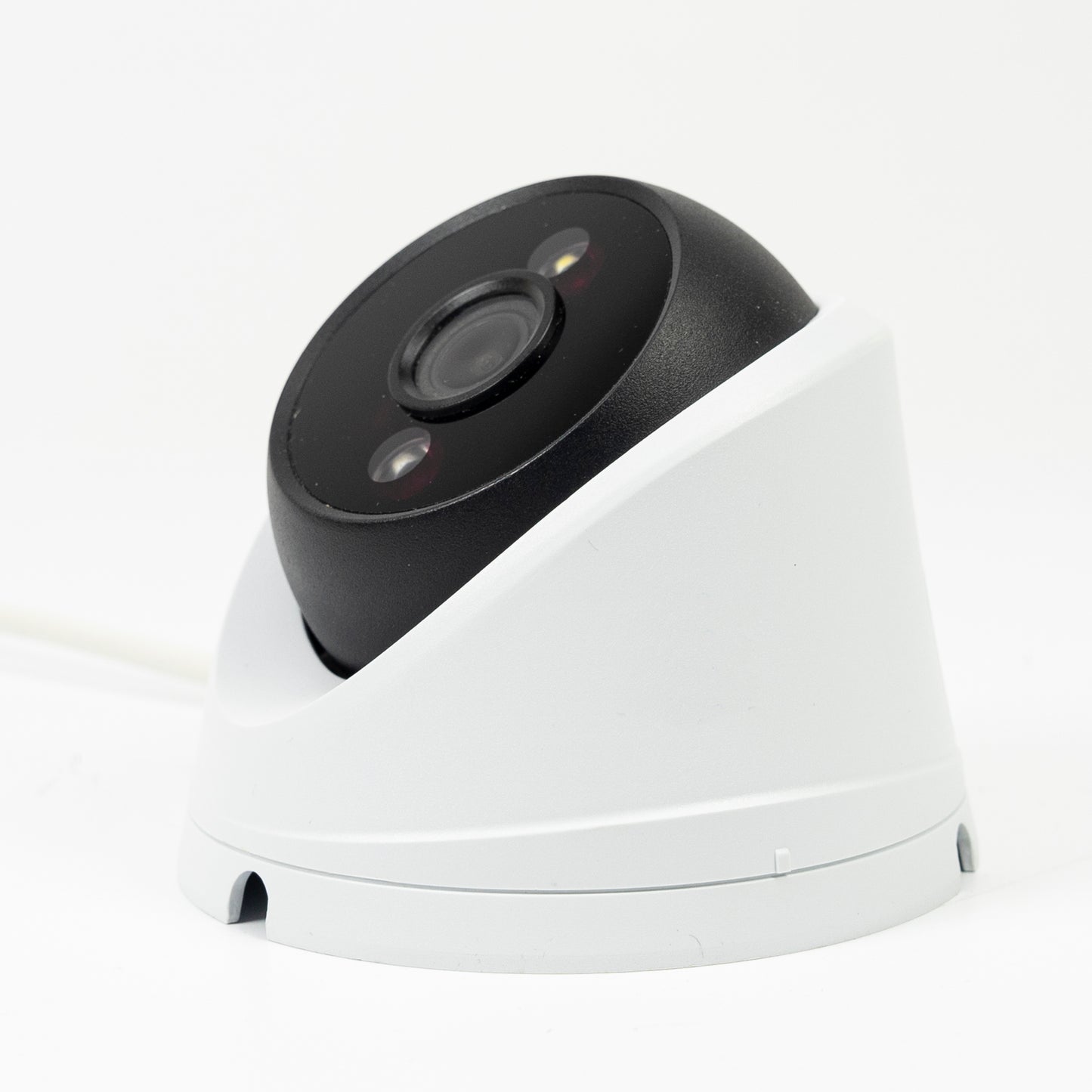 Camera supraveghere video PNI IP808JS, POE, 8MP, 2.8mm, black light, filmeaza color noaptea, pentru exterior, alb