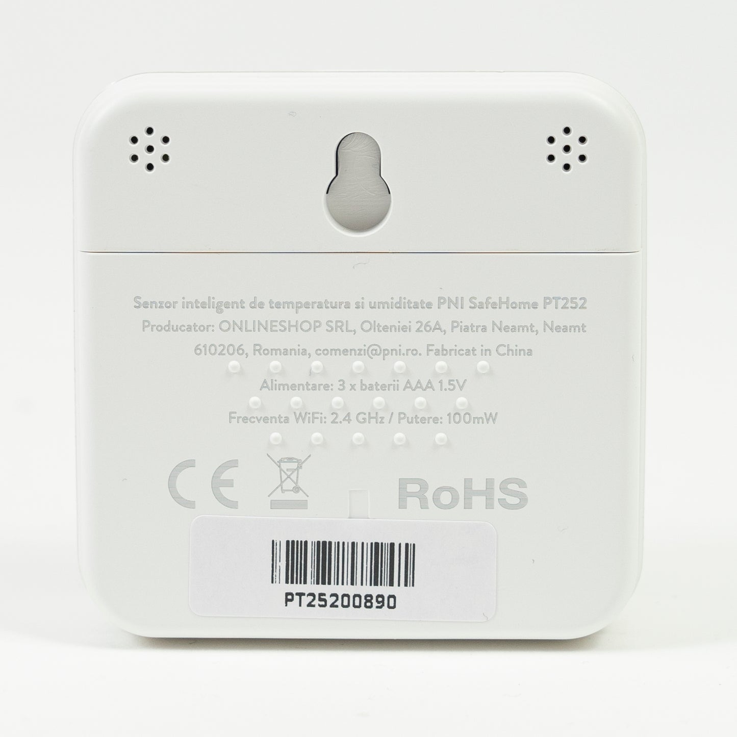 Senzor inteligent de temperatura si umiditate PNI SafeHome PT252 WiFi aplicatie de mobil Tuya Smart