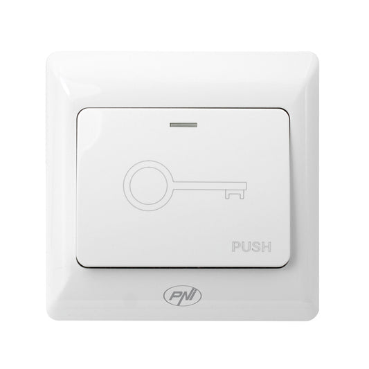 Intrerupator de acces incastrabil SilverCloud PB101, contact iesire NO/COM, max. 36V 3A