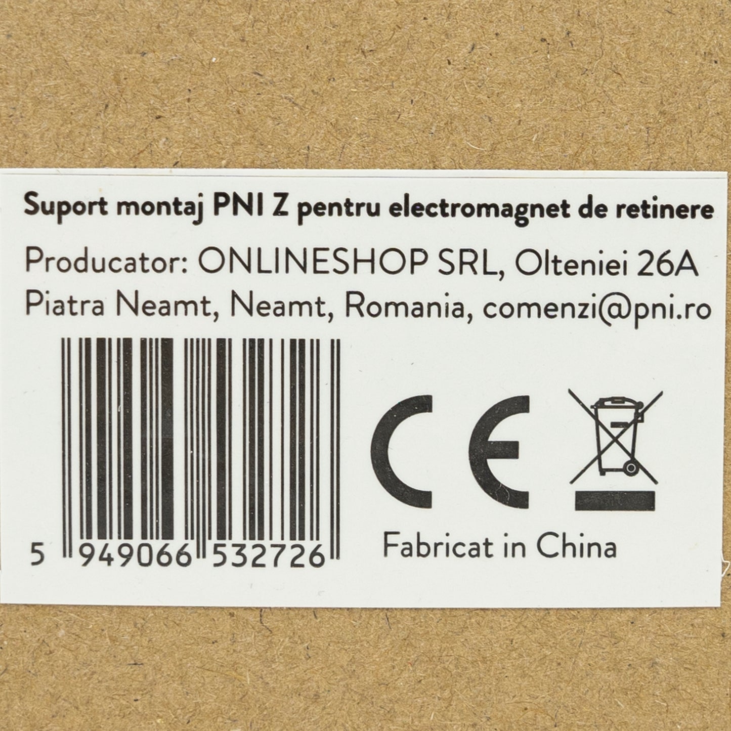 Suport montaj PNI Z pentru electromagnet de retinere 280kg