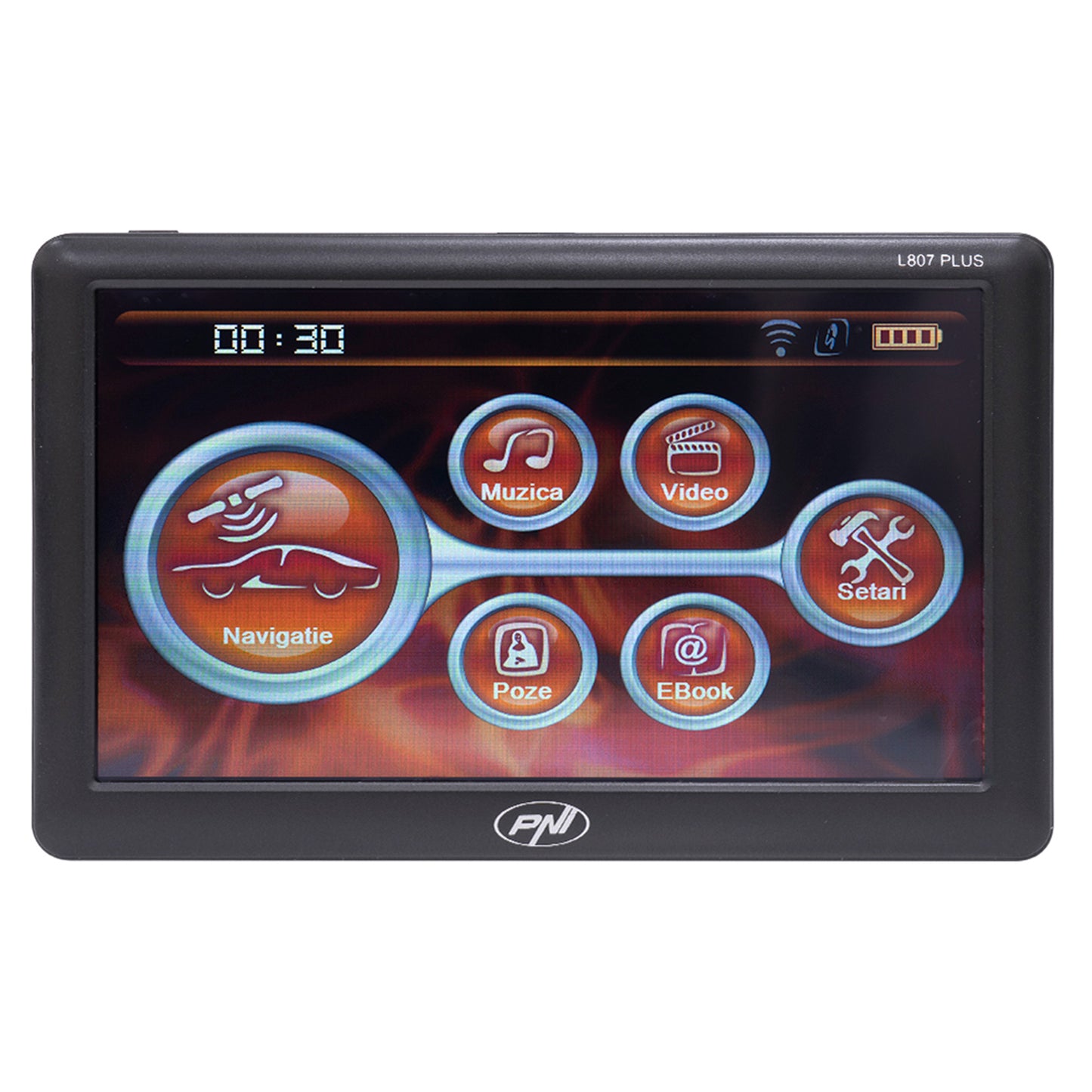 Sistem de navigatie GPS PNI L807 PLUS ecran 7 inch, 800 MHz, 256MB DDR, 8GB memorie interna, cu parasolar inclus